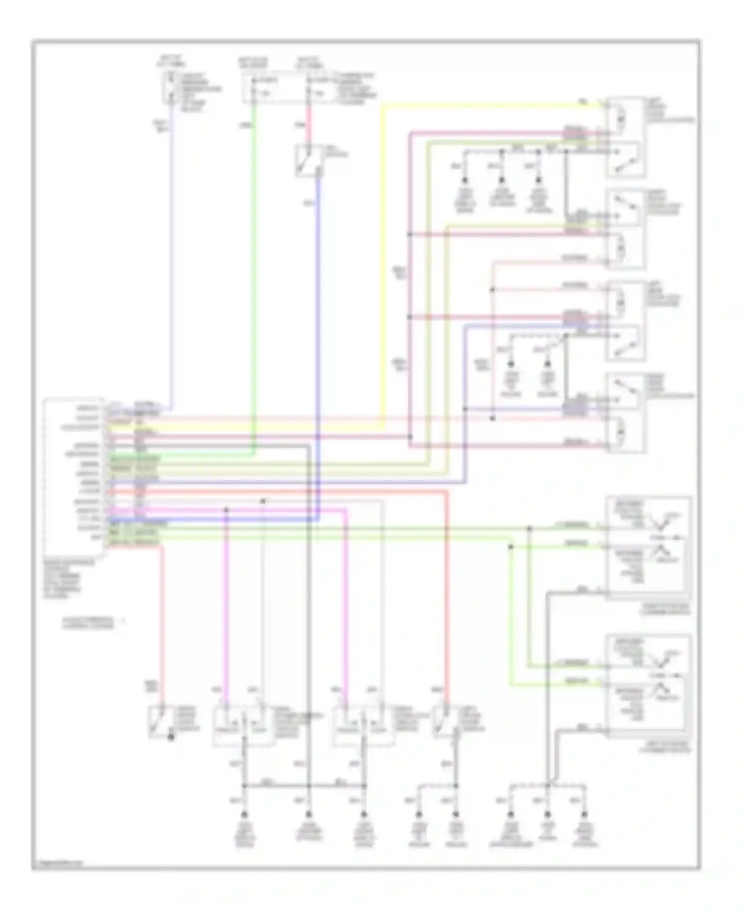 Wiring diagram left "c" pillar) for Nissan 200SX S14 (1993-2000) (4 of 6)