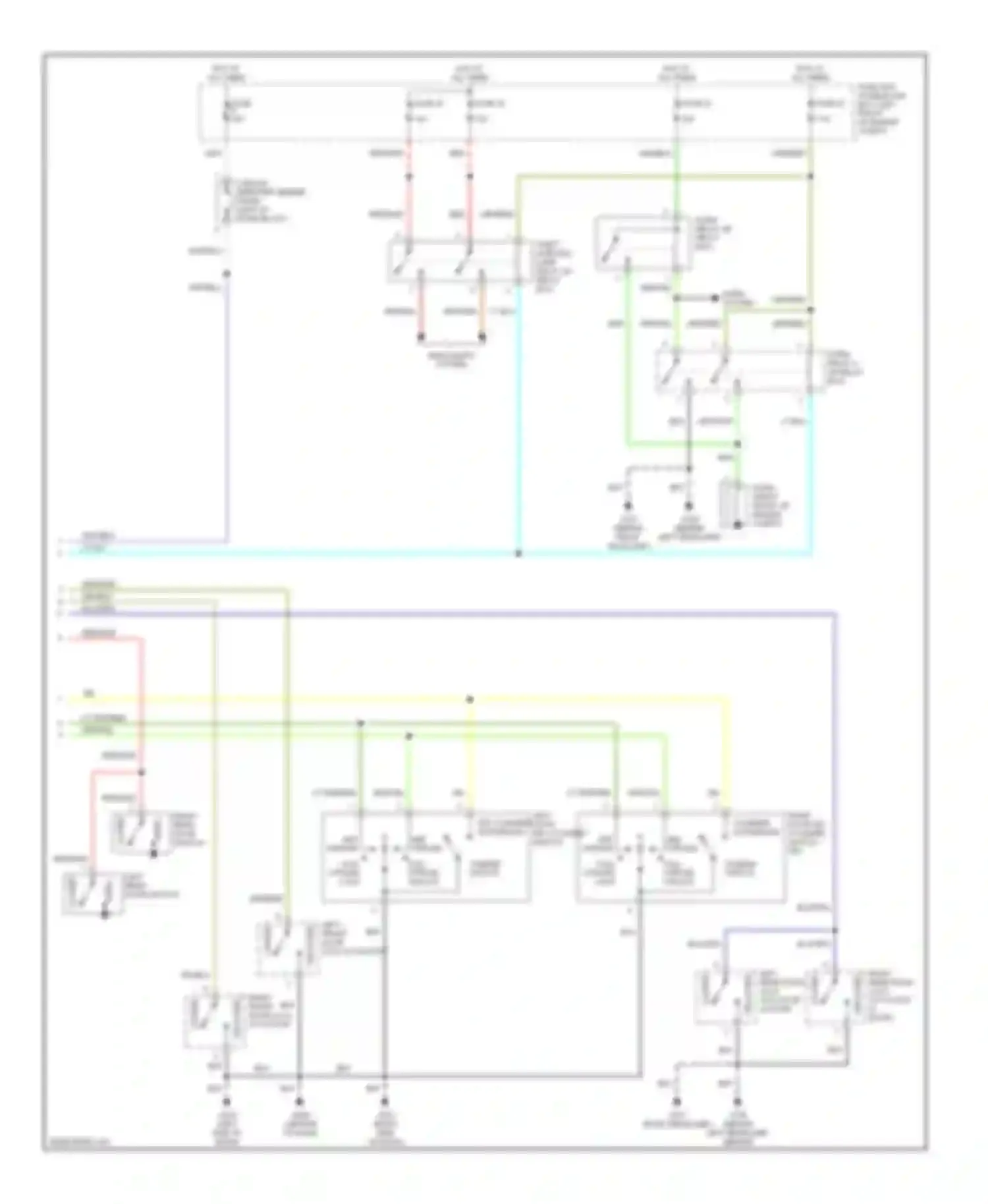 Wiring diagram left front door lock actuator for Nissan 200SX S14 (1993-2000) (1 of 2)