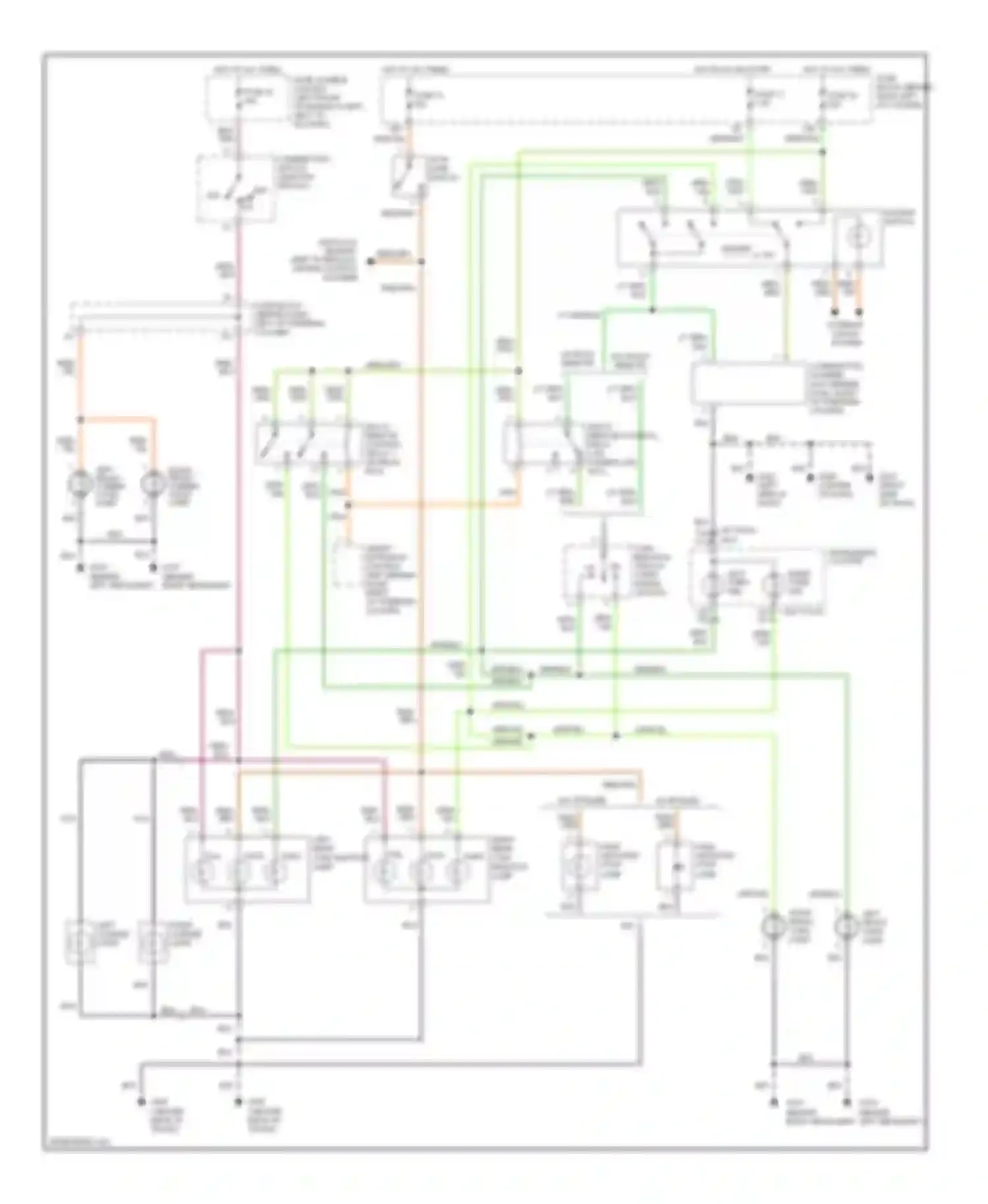 Wiring diagram left rear com- bination lamp for Nissan 200SX S14 (1993-2000) (1 of 1)