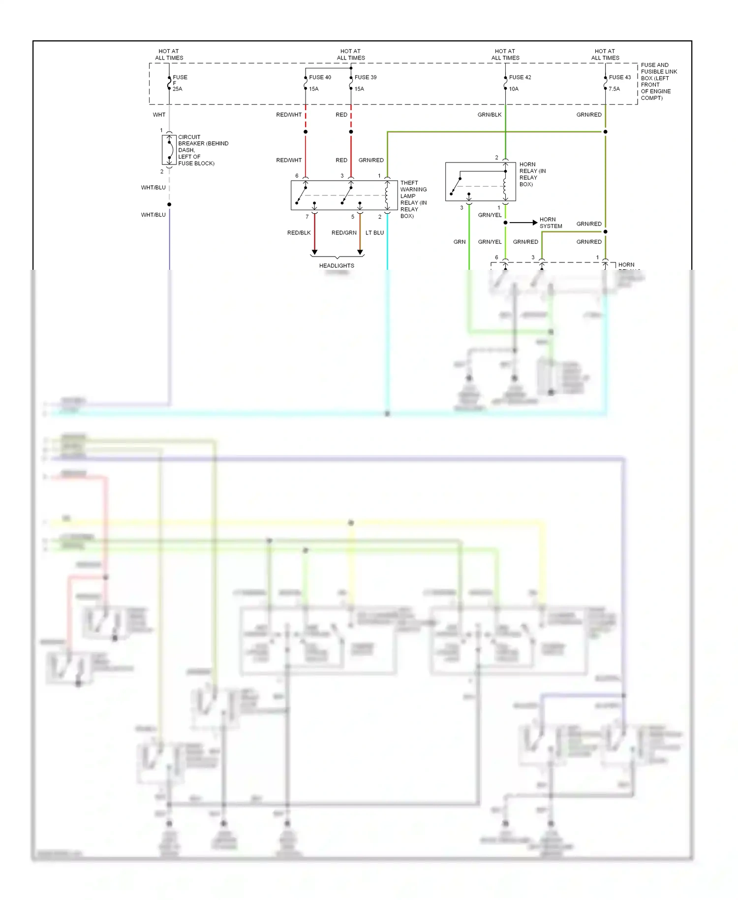 Wiring diagram mid stroke for Nissan 200SX S14 (1993-2000) (1 of 1)