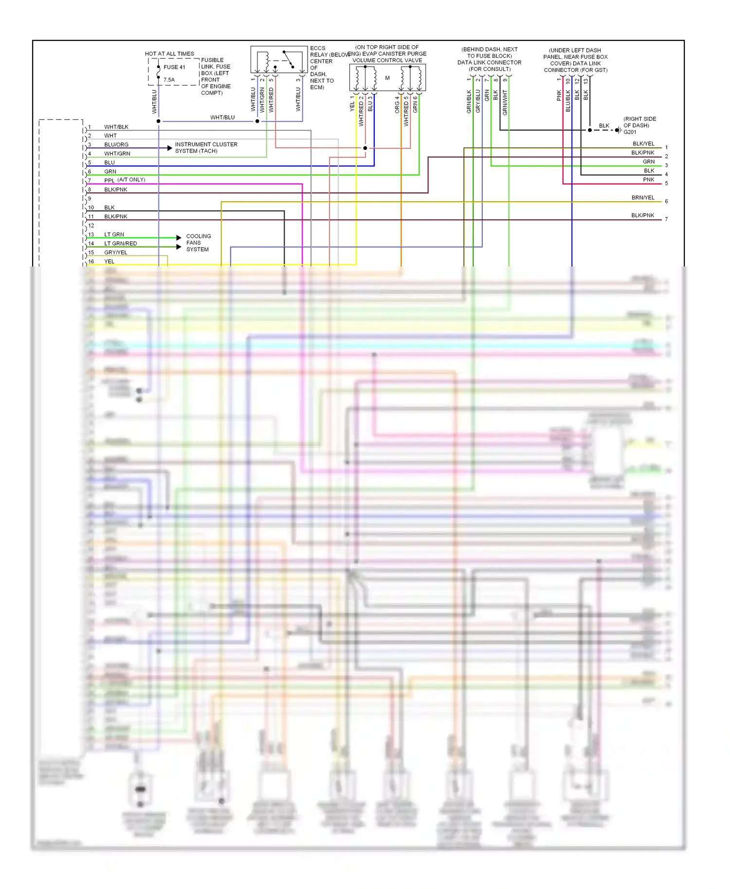 Wiring diagram nca for Nissan 200SX S14 (1993-2000) (8 of 19)