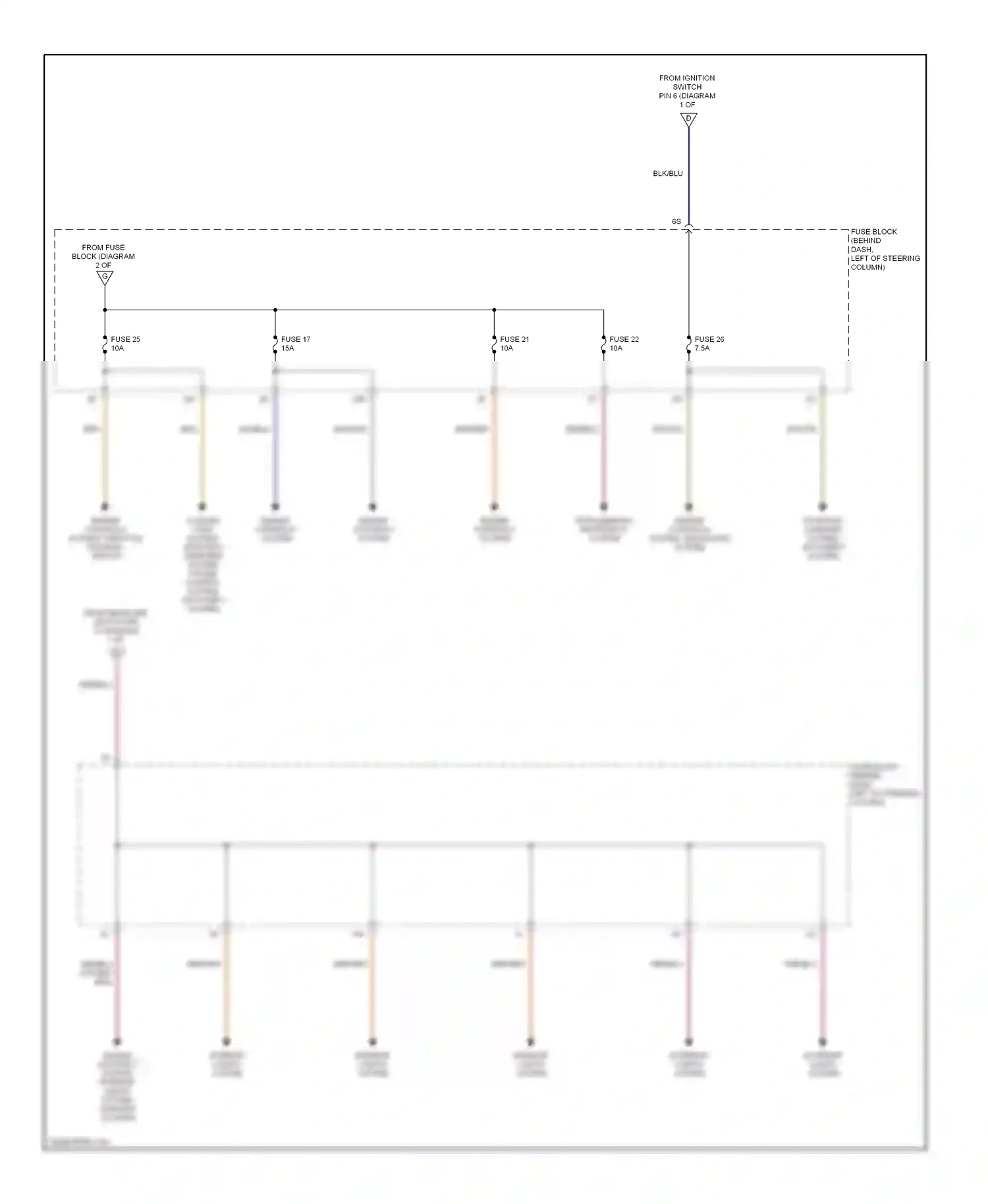 Wiring diagram red/blu for Nissan 200SX S14 (1993-2000) (6 of 9)