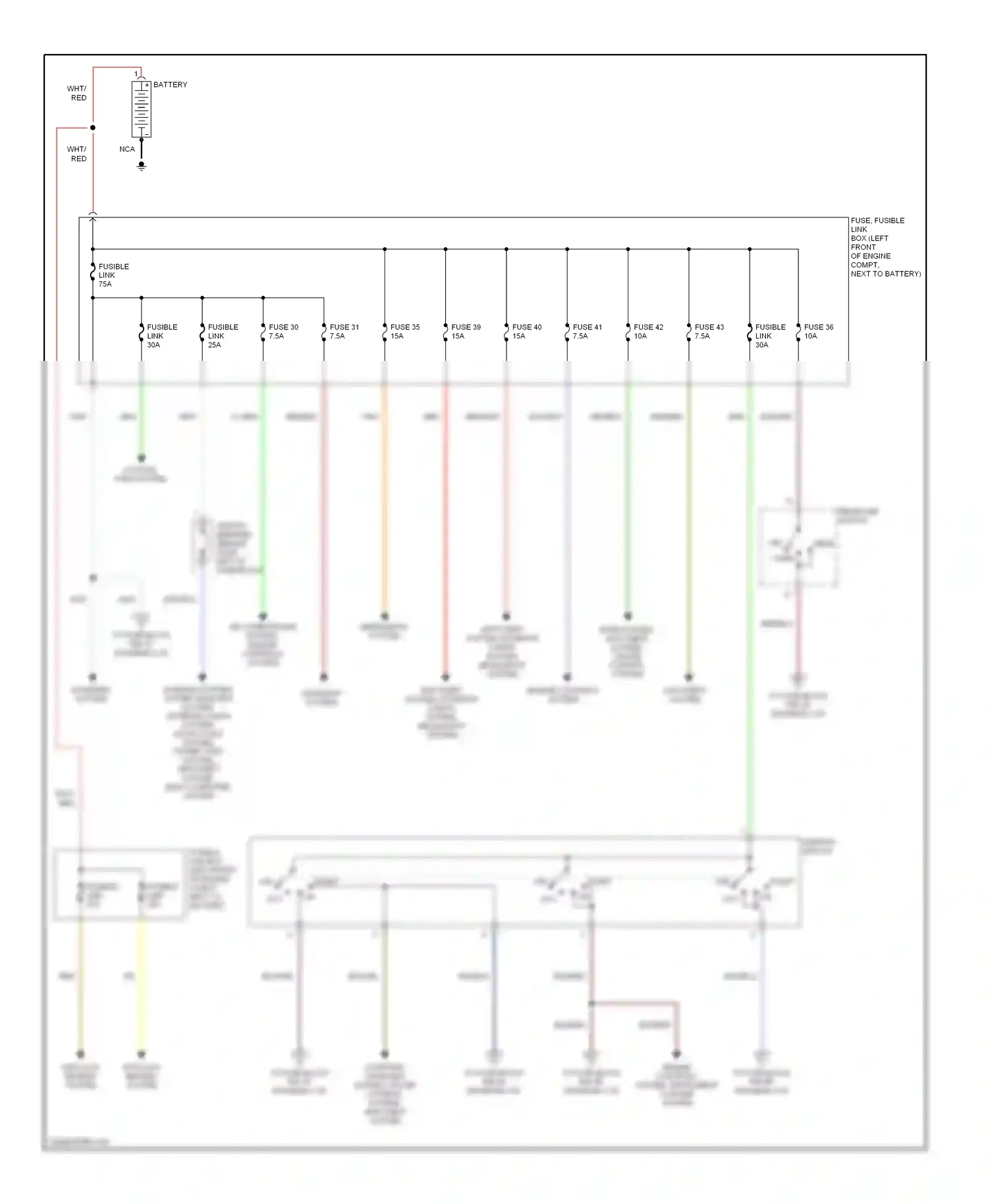 Wiring diagram red/blu for Nissan 200SX S14 (1993-2000) (5 of 9)
