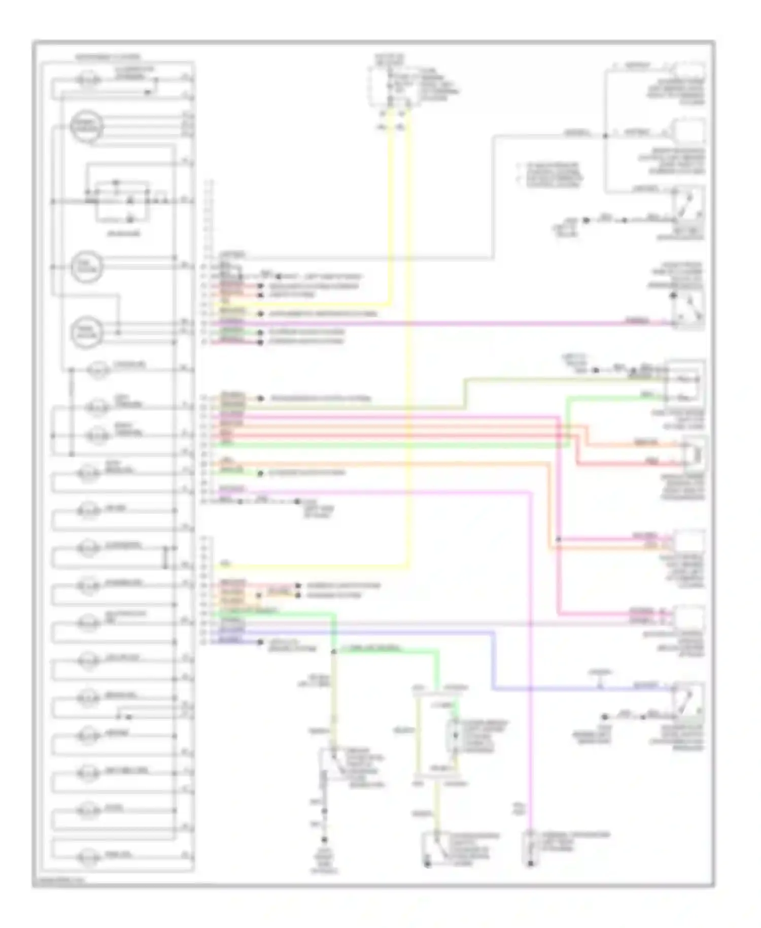 Wiring diagram w/ multi-remote control system w/o multi-remote control system for Nissan 200SX S14 (1993-2000) (1 of 2)