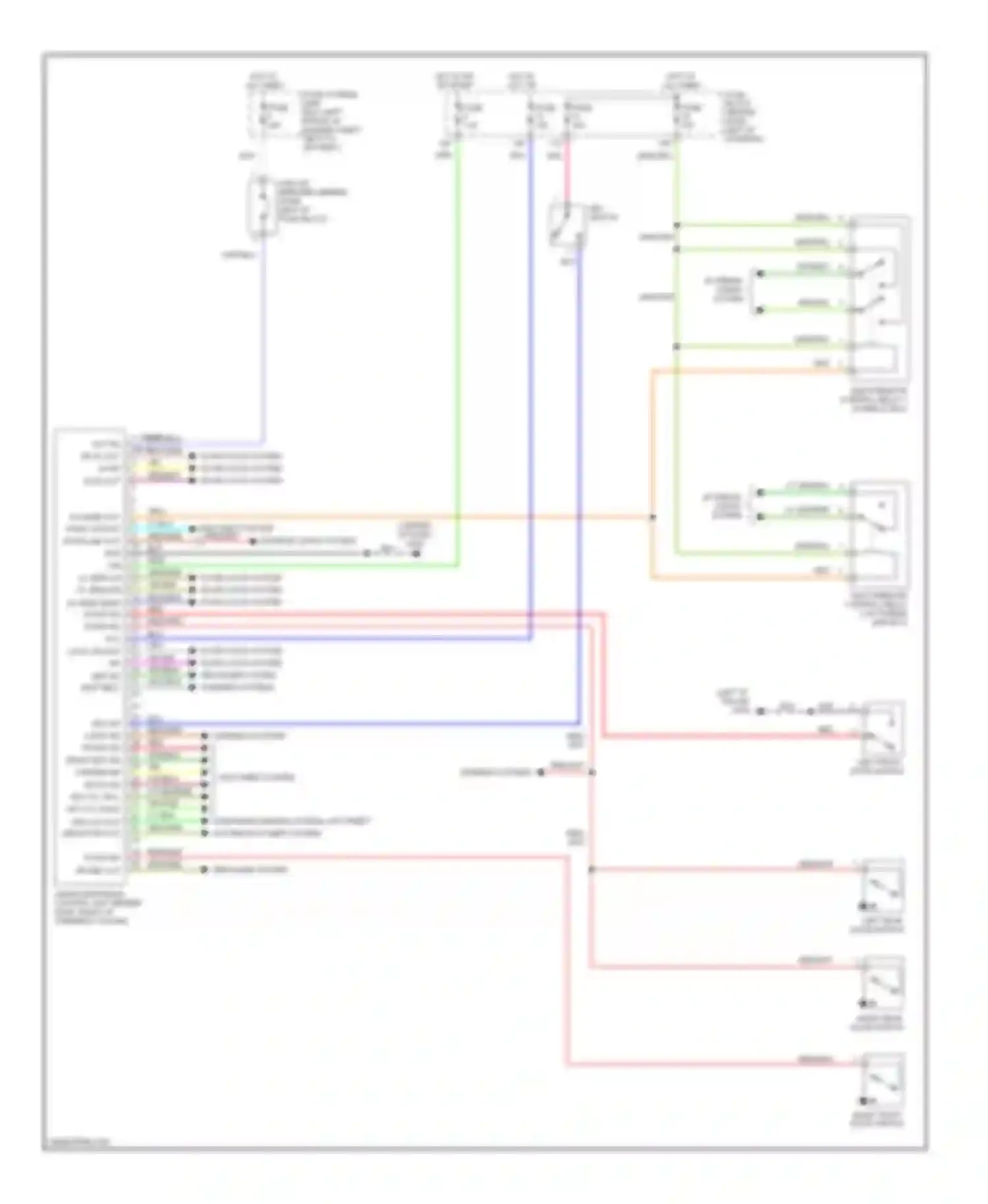 Wiring diagram warning systems for Nissan 200SX S14 (1993-2000) (1 of 1)