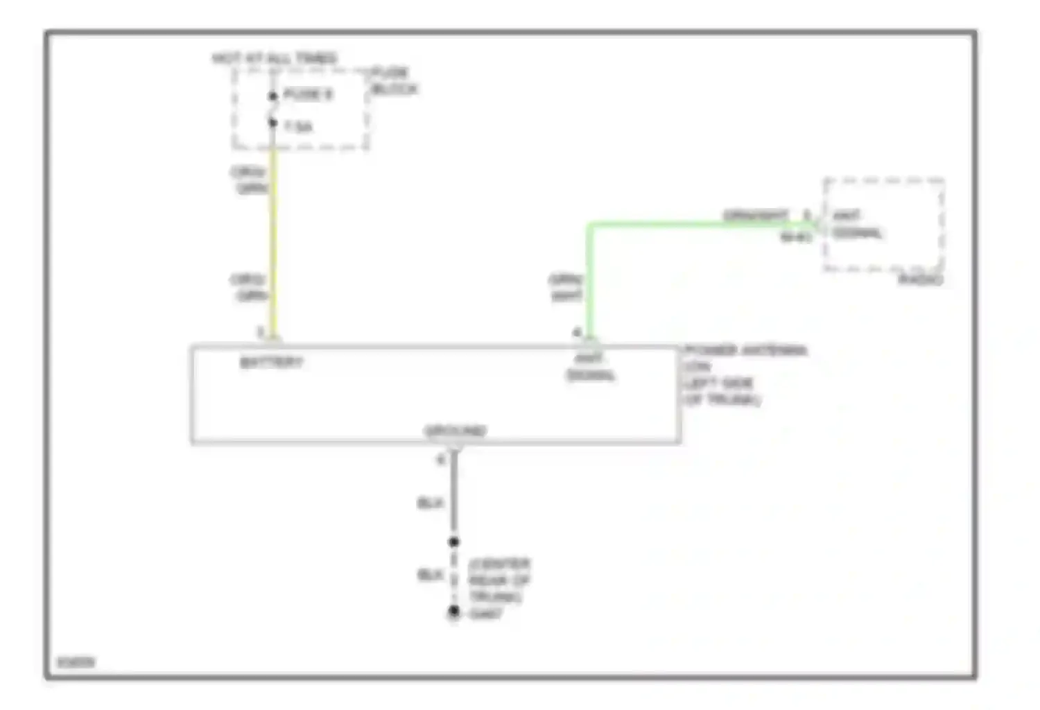 240SX Nissan S14 (1994-1999): Power antenna circuit