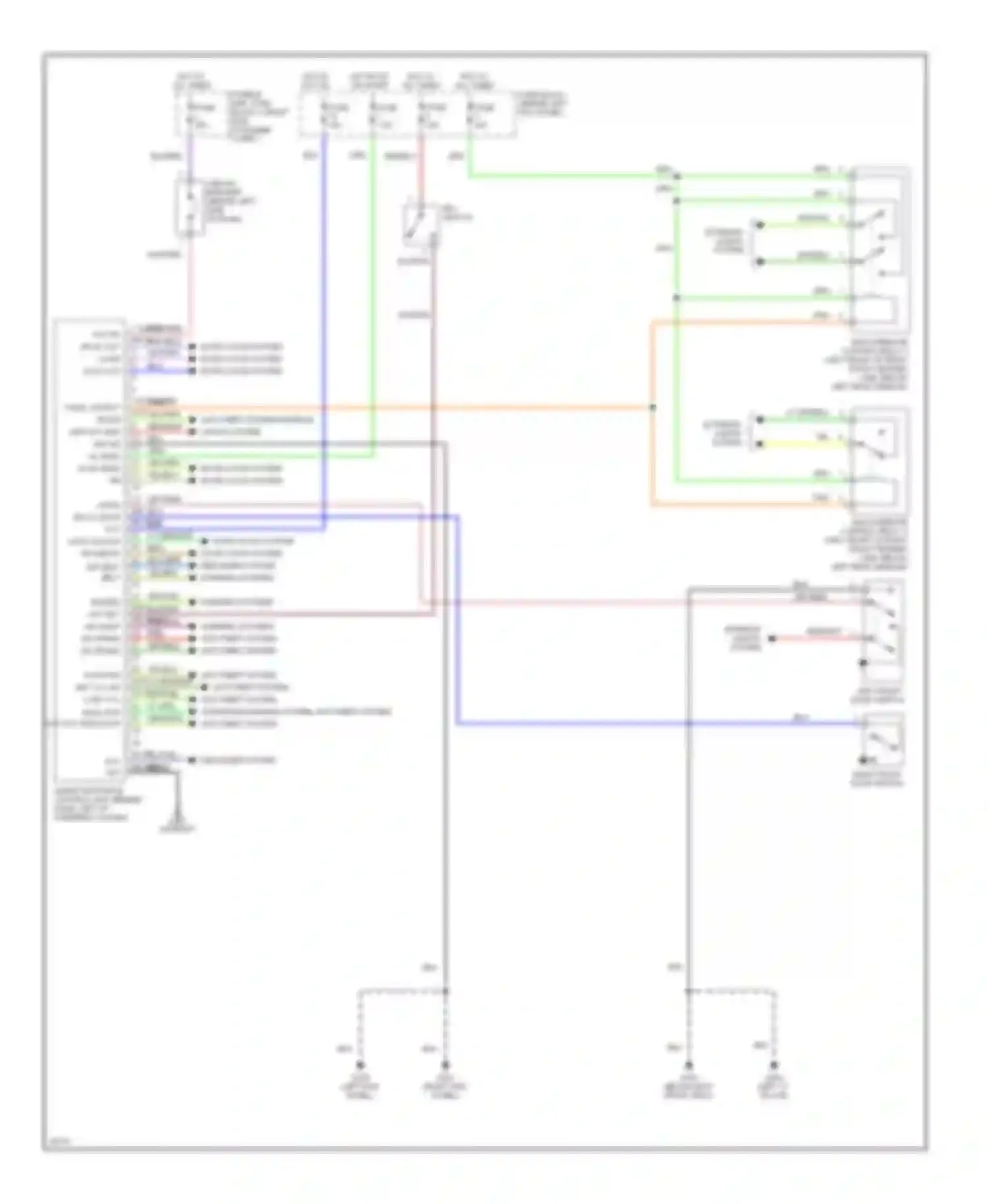 Wiring diagram left "c" pillar) for Nissan 240SX S14 (1994-1999) (6 of 7)
