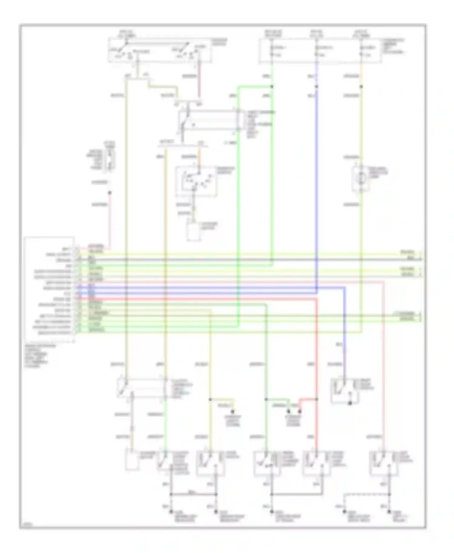 Wiring diagram left "c" pillar) for Nissan 240SX S14 (1994-1999) (1 of 7)