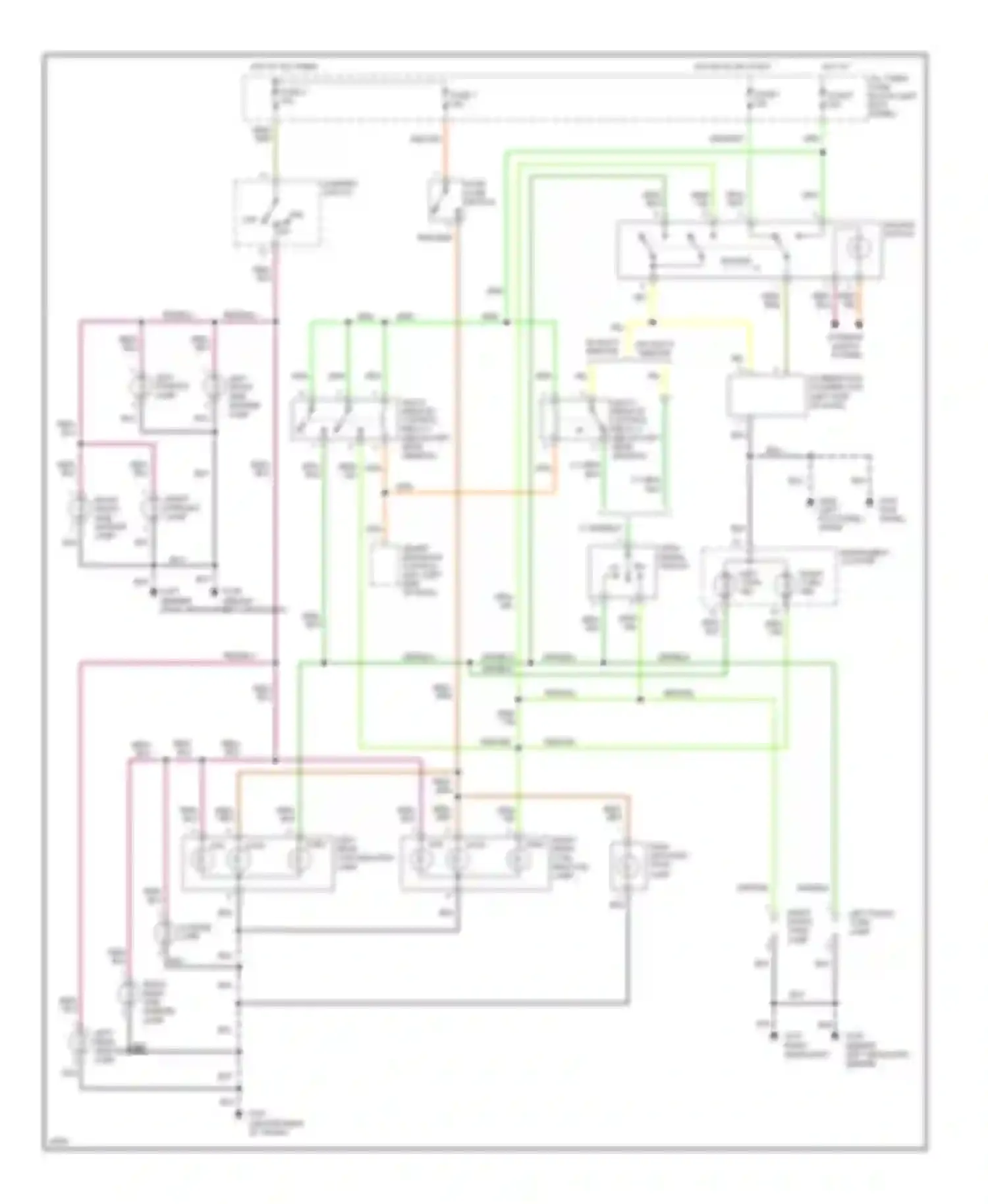 Wiring diagram left front side marker lamp for Nissan 240SX S14 (1994-1999) (1 of 1)