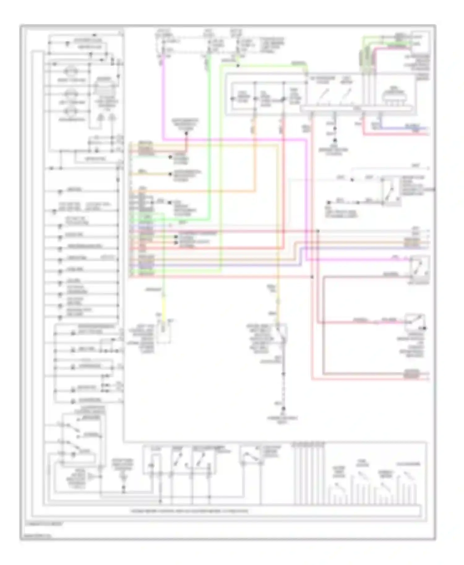 350Z Nissan I facelift (2005-2009): Instrument cluster circuit (1 of 2)