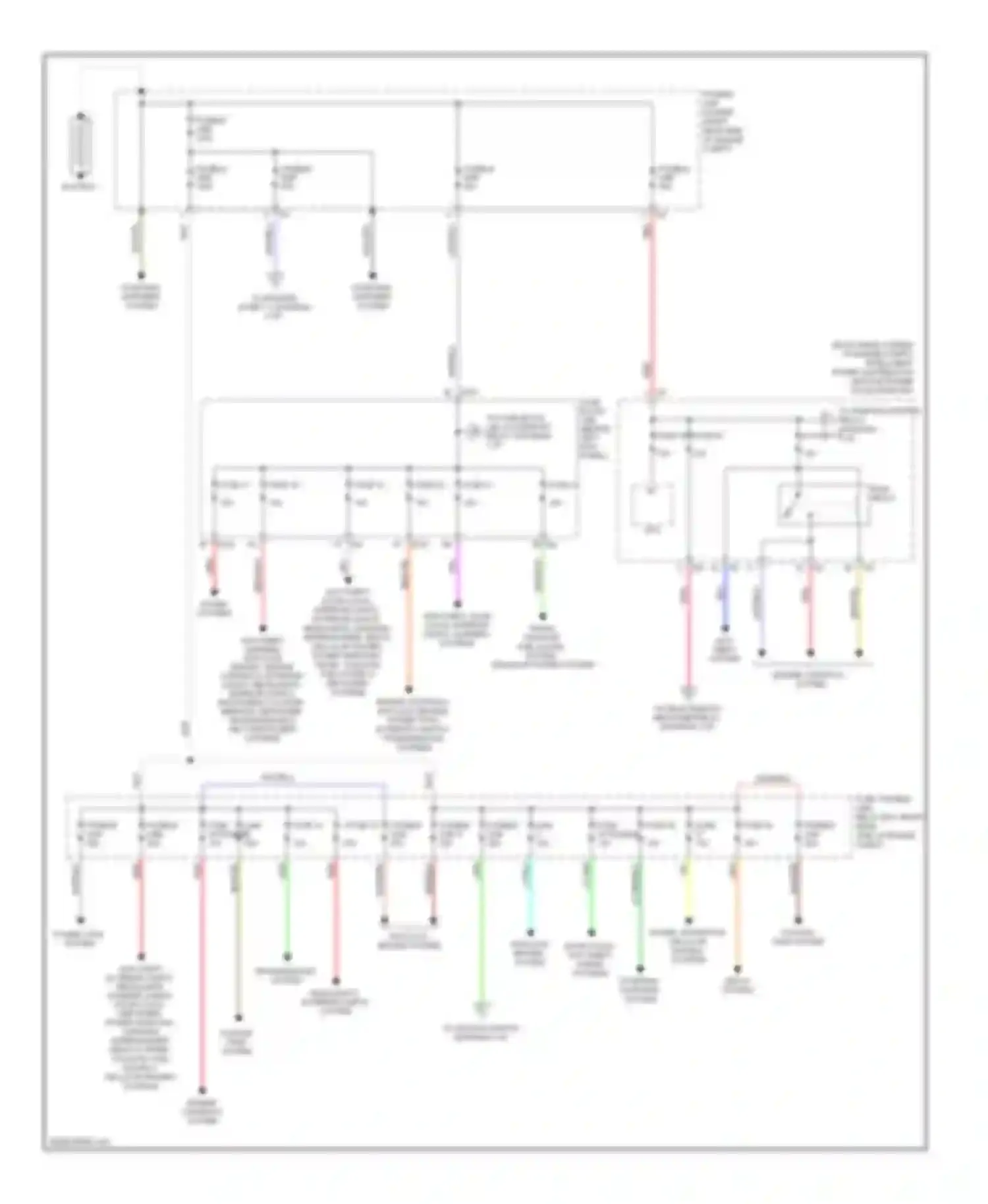 350Z Nissan I facelift (2005-2009): Power distribution circuit (1 of 3)