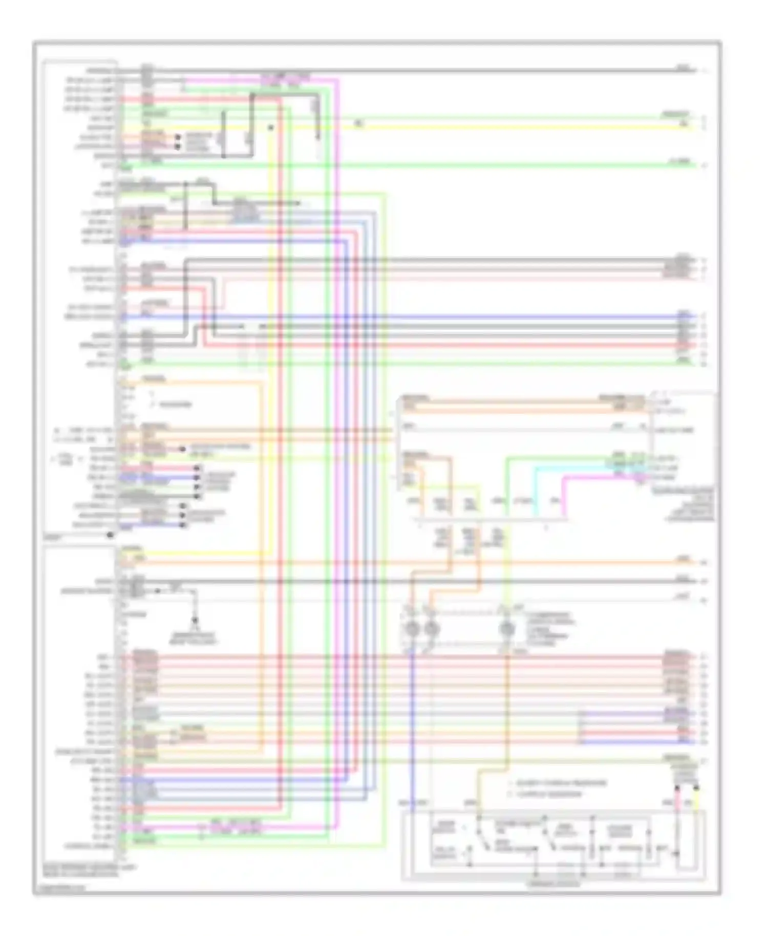 350Z Nissan I facelift (2005-2009): Radio circuit, bose (1 of 2)