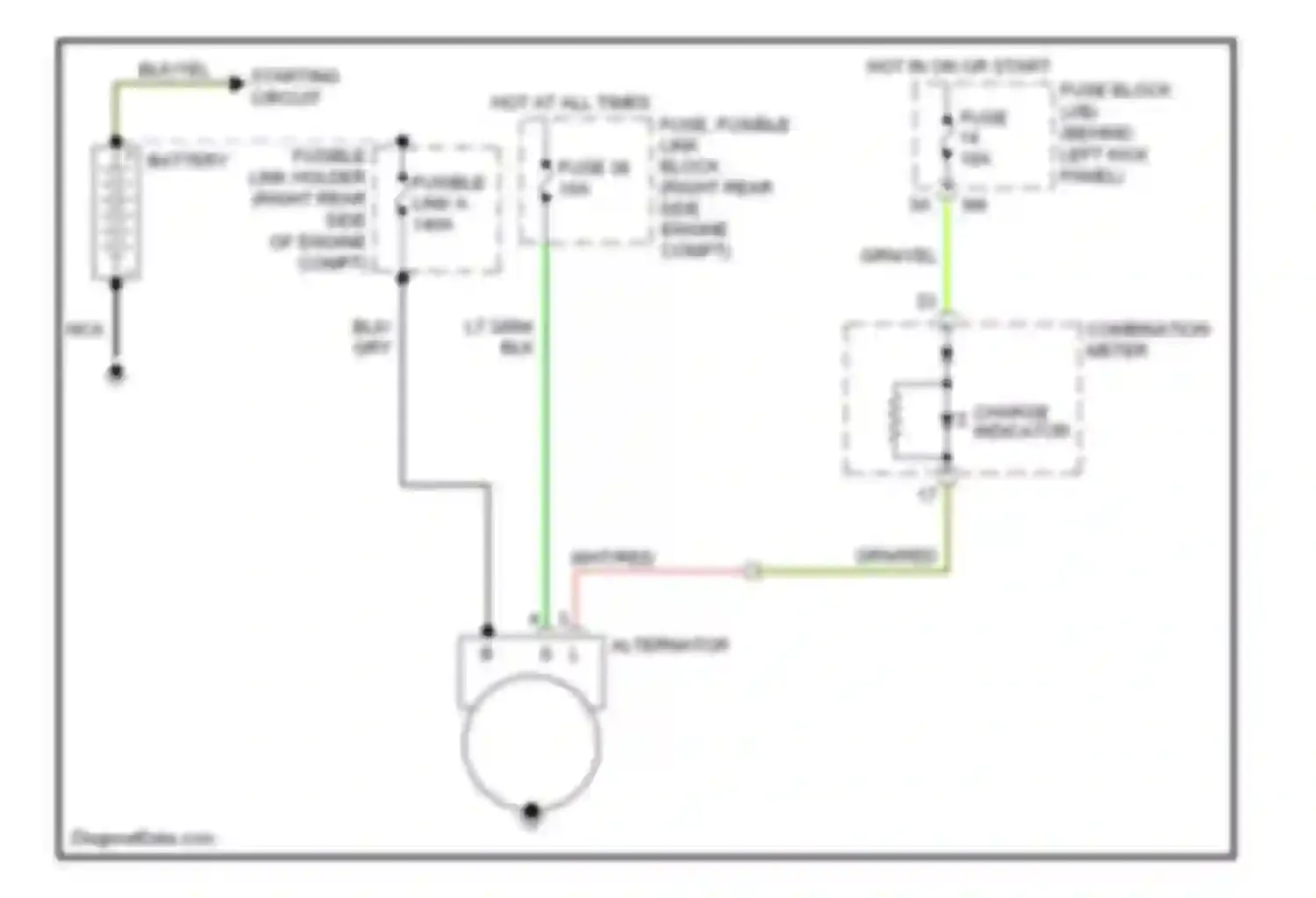 350Z Nissan I facelift (2005-2009): Charging circuit