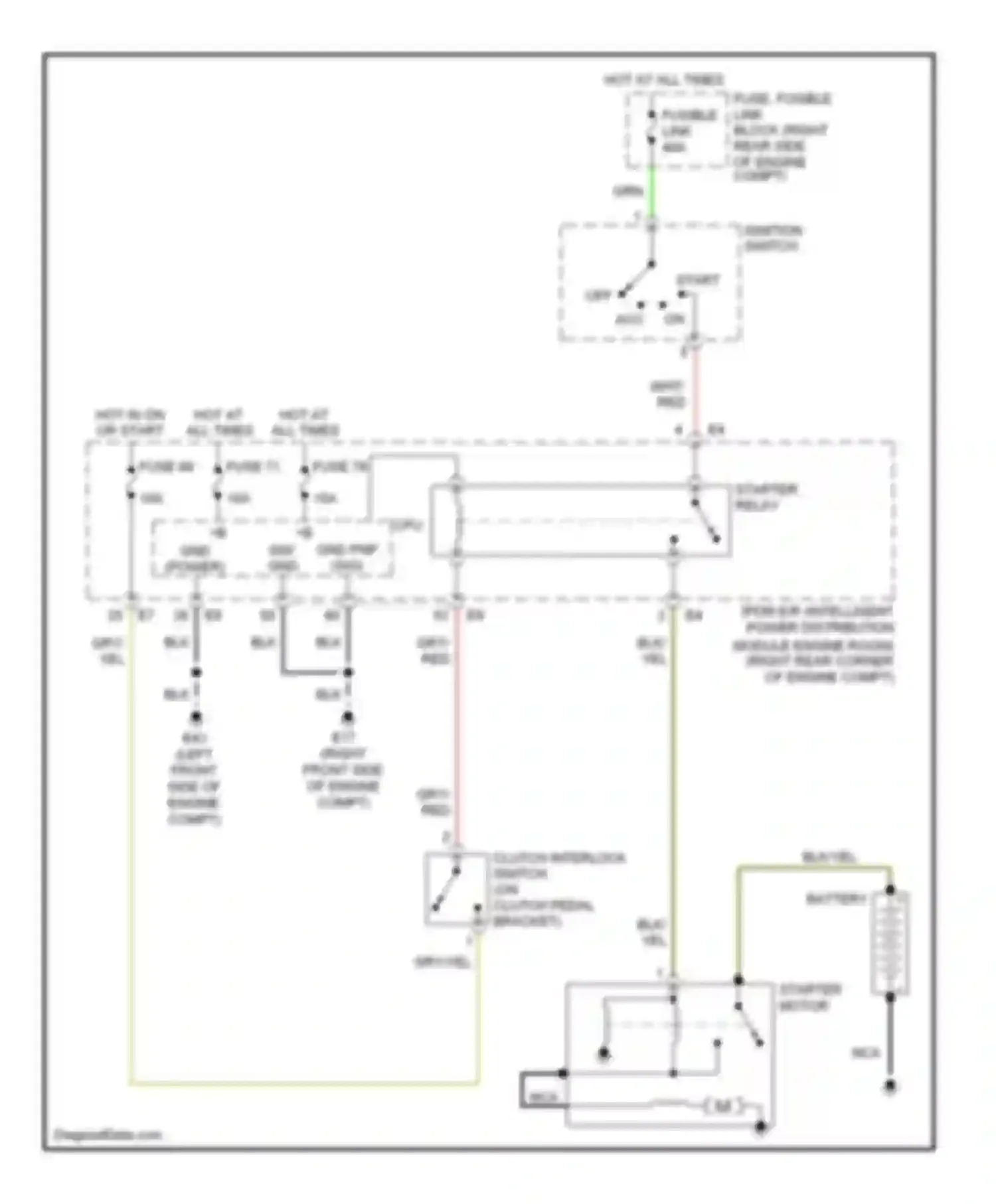 350Z Nissan I facelift (2005-2009): Starting circuit, m/t