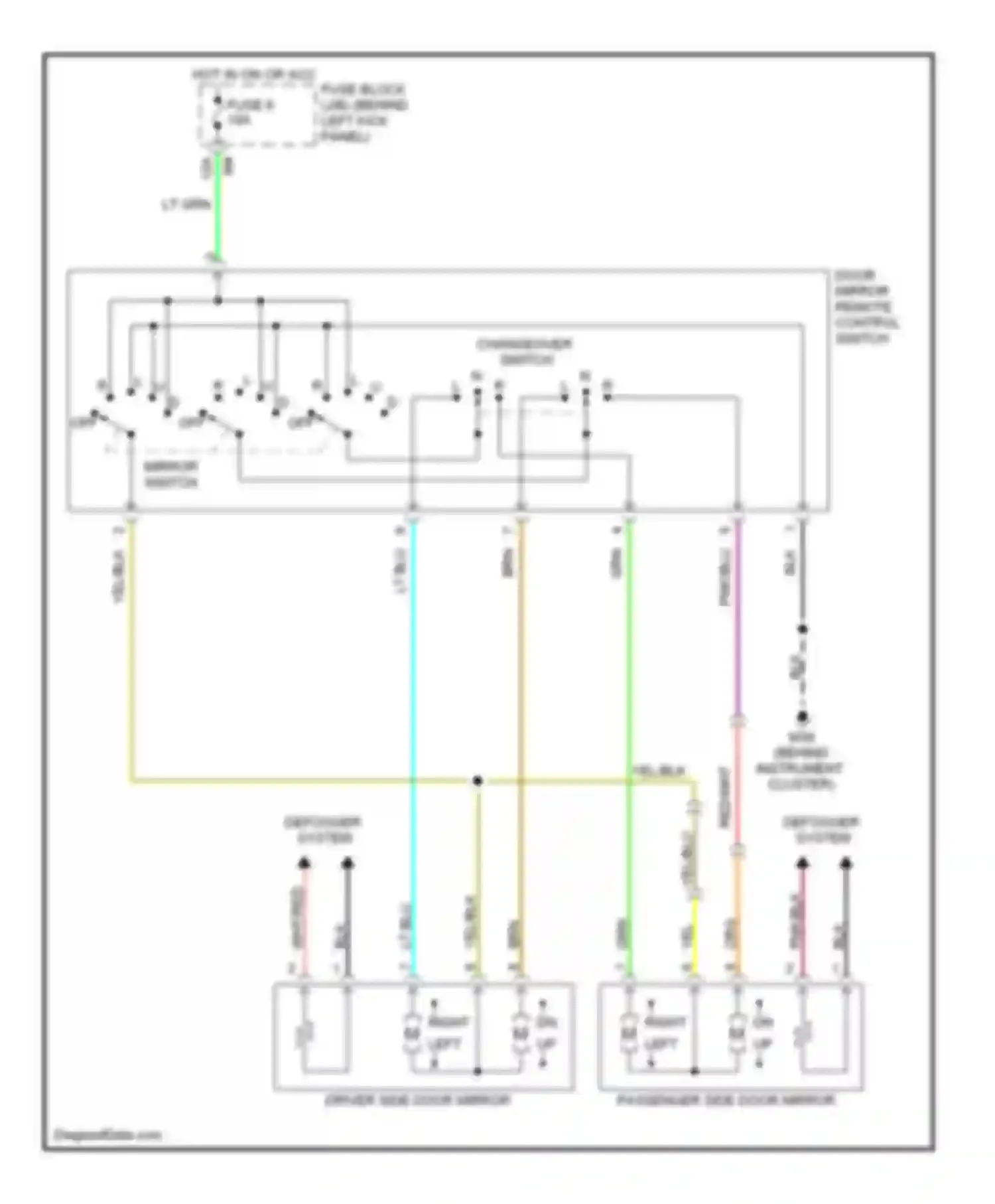 Wiring diagram defogger system for Nissan 350Z I facelift (2005-2009) (4 of 4)