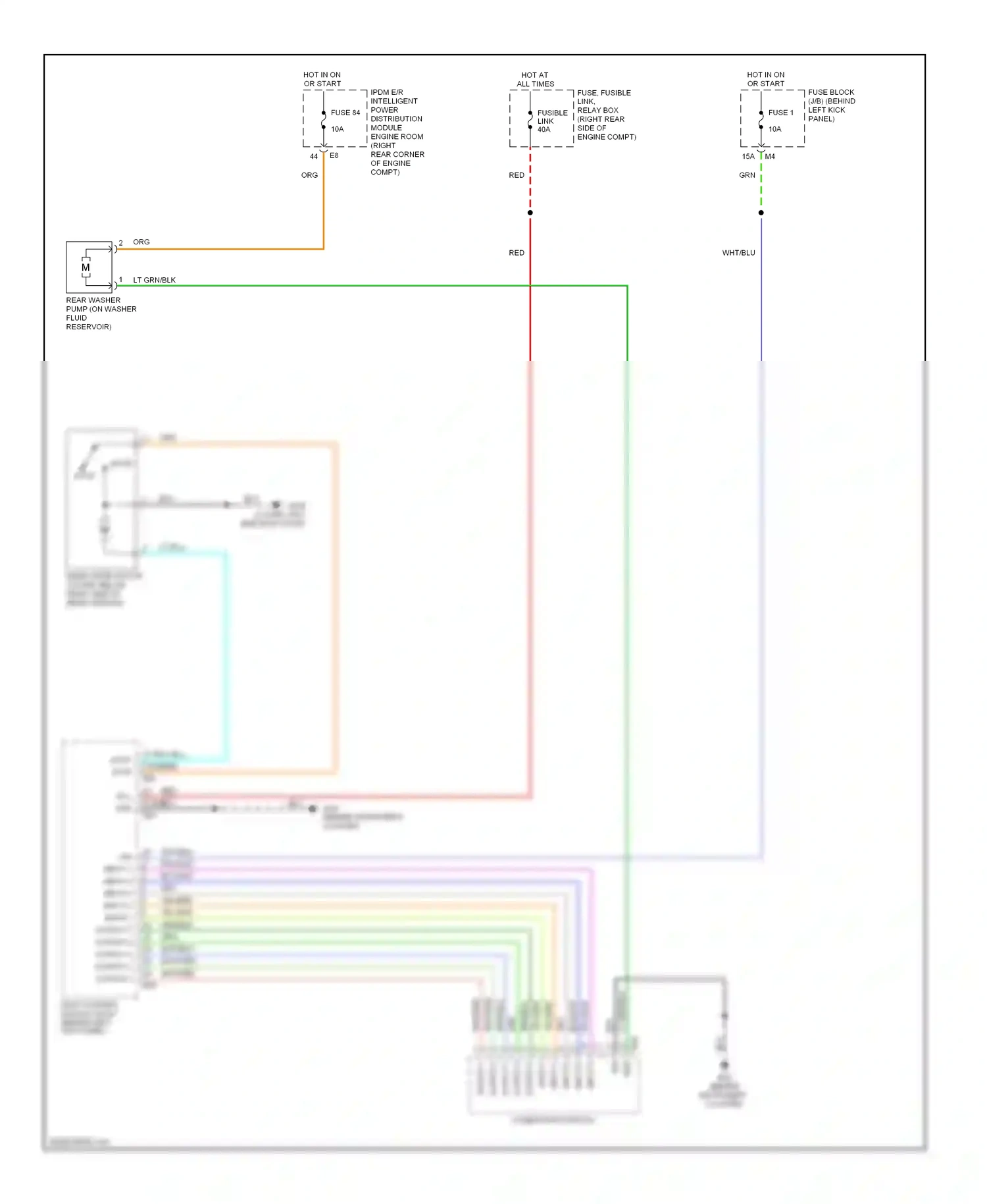 Wiring diagram kick panel) for Nissan 350Z I facelift (2005-2009) (4 of 4)