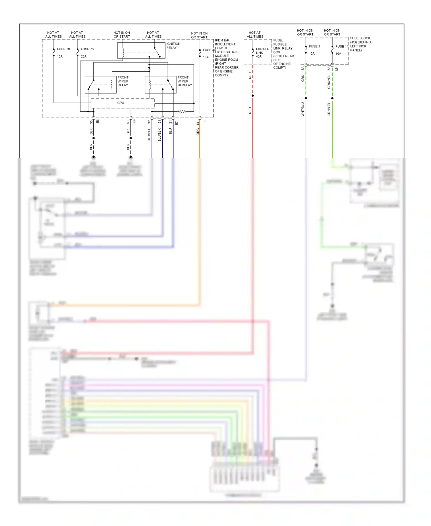 Wiring diagram kick panel) for Nissan 350Z I facelift (2005-2009) (1 of 4)