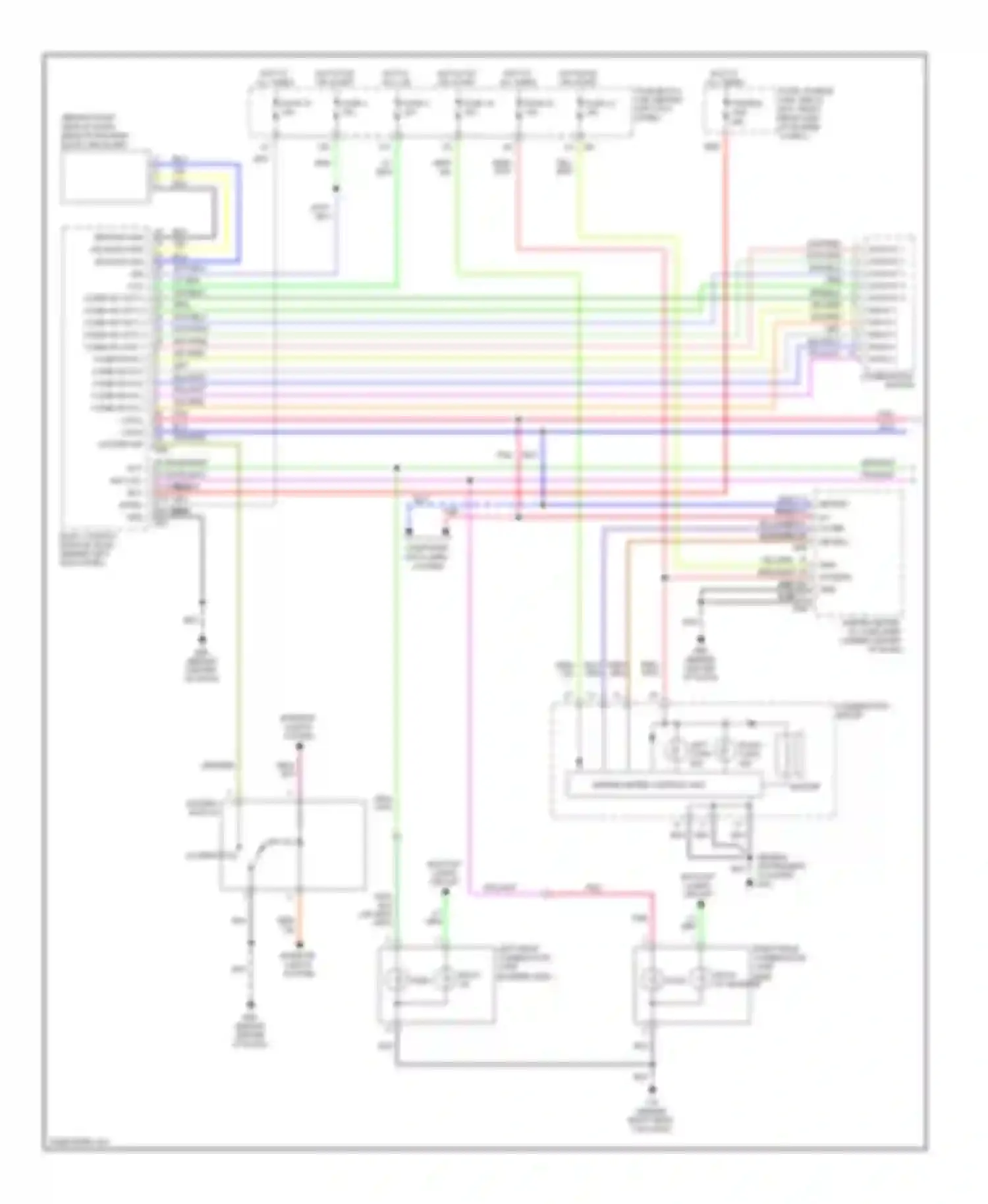 Wiring diagram left rear combination lamp for Nissan 350Z I facelift (2005-2009) (1 of 1)