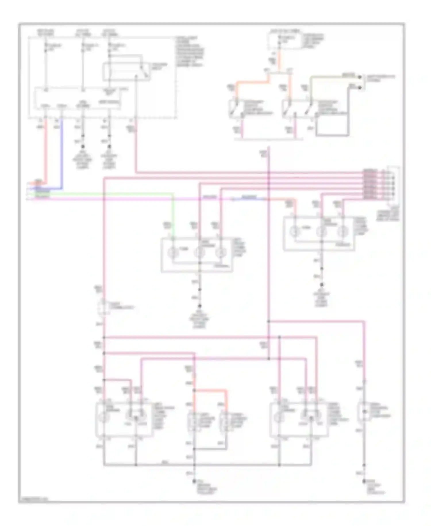 350Z Nissan I (2002-2005): Exterior lamps circuit, with xenon lamps (2 of 2)