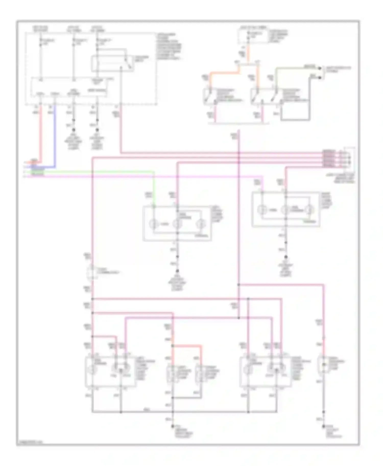 350Z Nissan I (2002-2005): Exterior lamps circuit, without xenon lamps (2 of 2)
