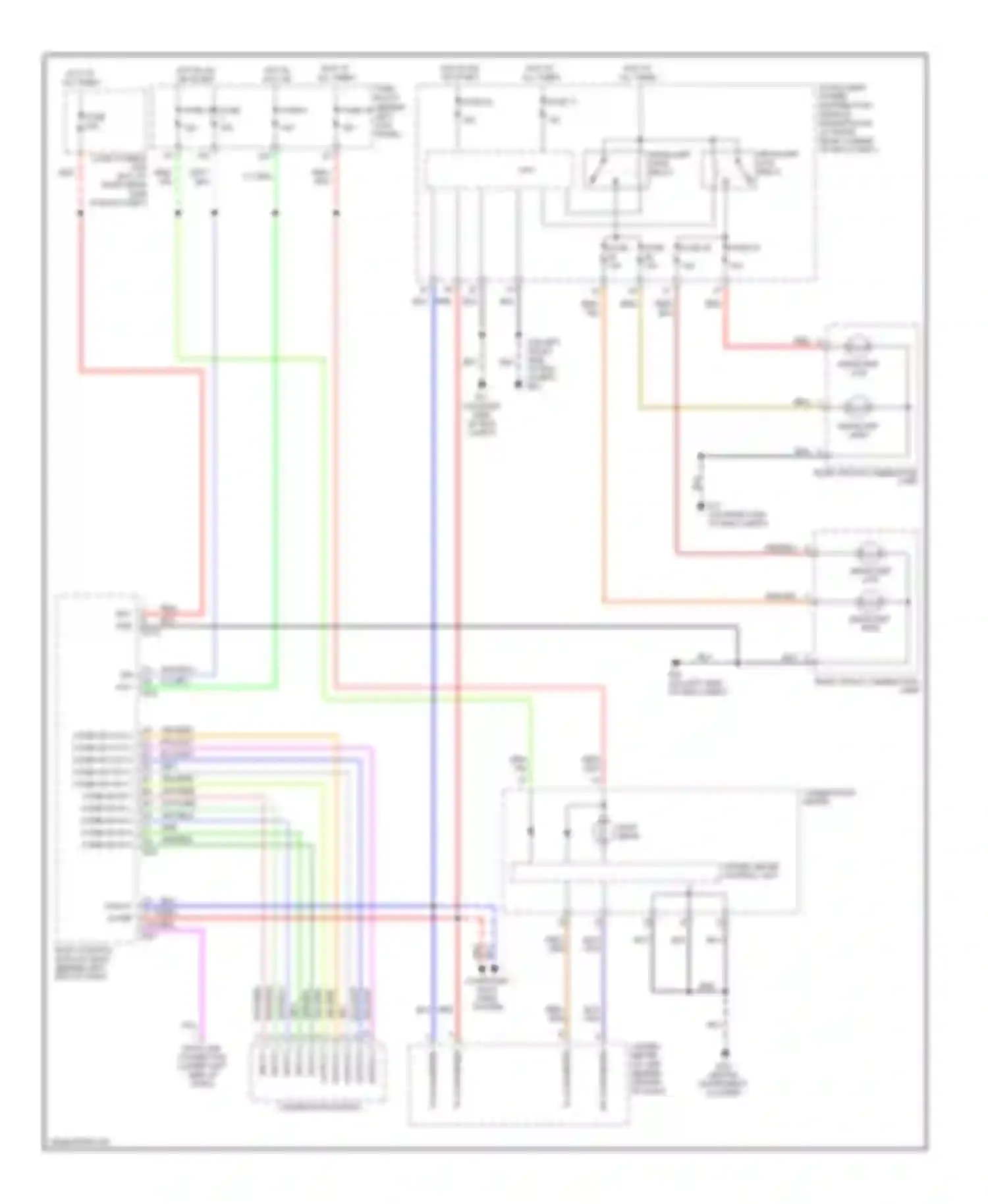 350Z Nissan I (2002-2005): Headlights circuit, without xenon lamps, without drl