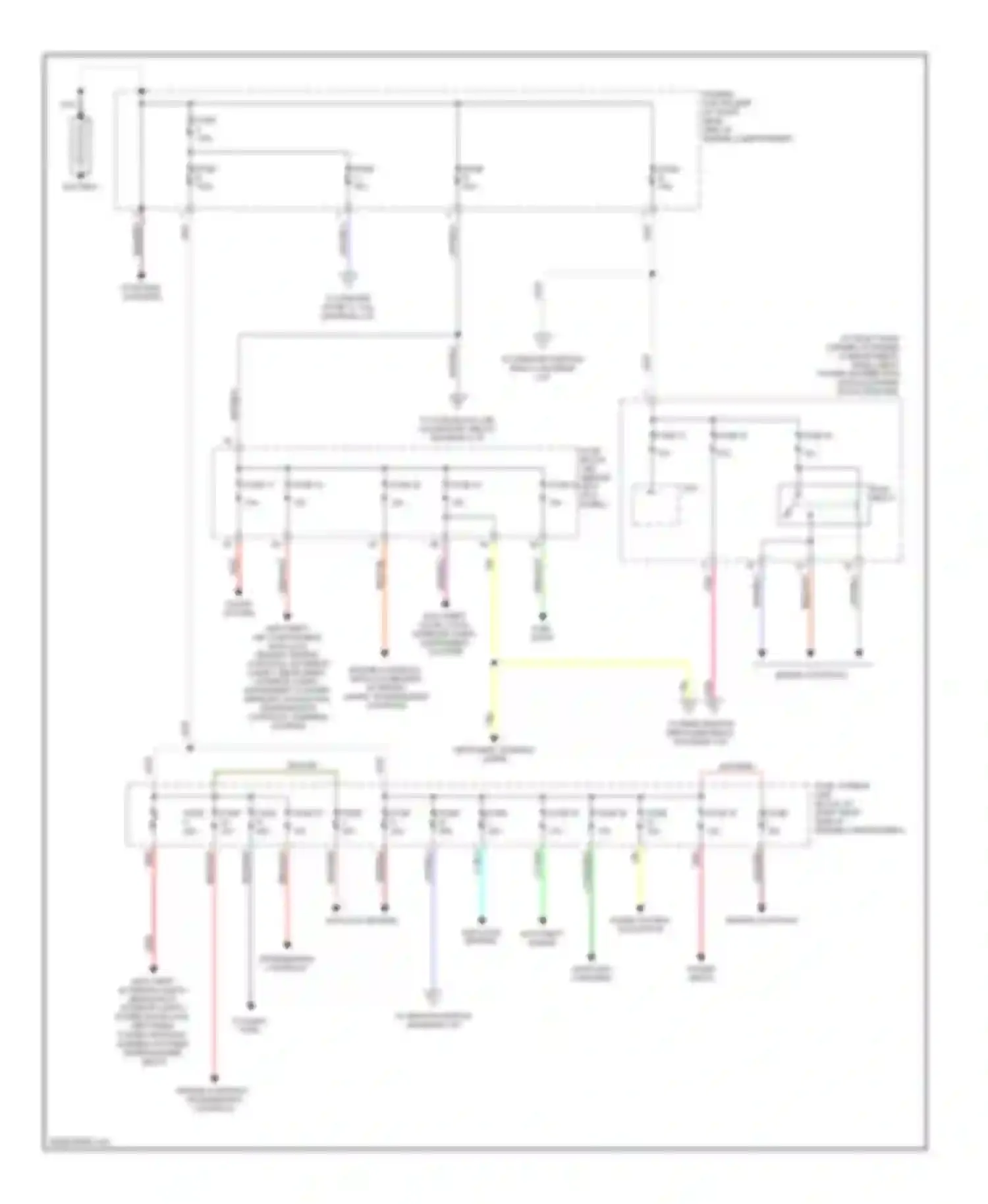350Z Nissan I (2002-2005): Power distribution circuit (1 of 3)