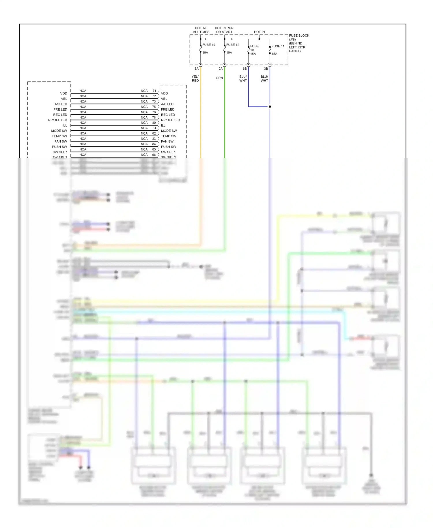 Wiring diagram a/c controller for Nissan 350Z I (2002-2005) (1 of 2)