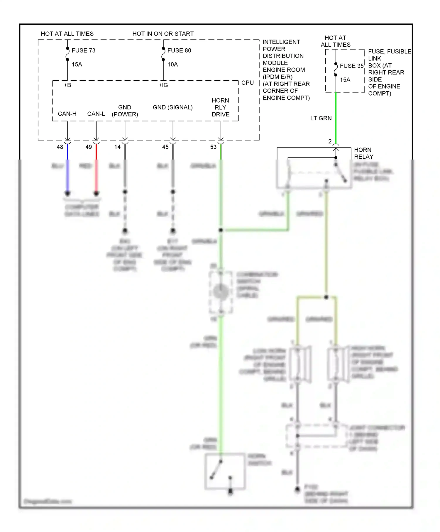 Wiring diagram computer data lines for Nissan 350Z I (2002-2005) (1 of 4)