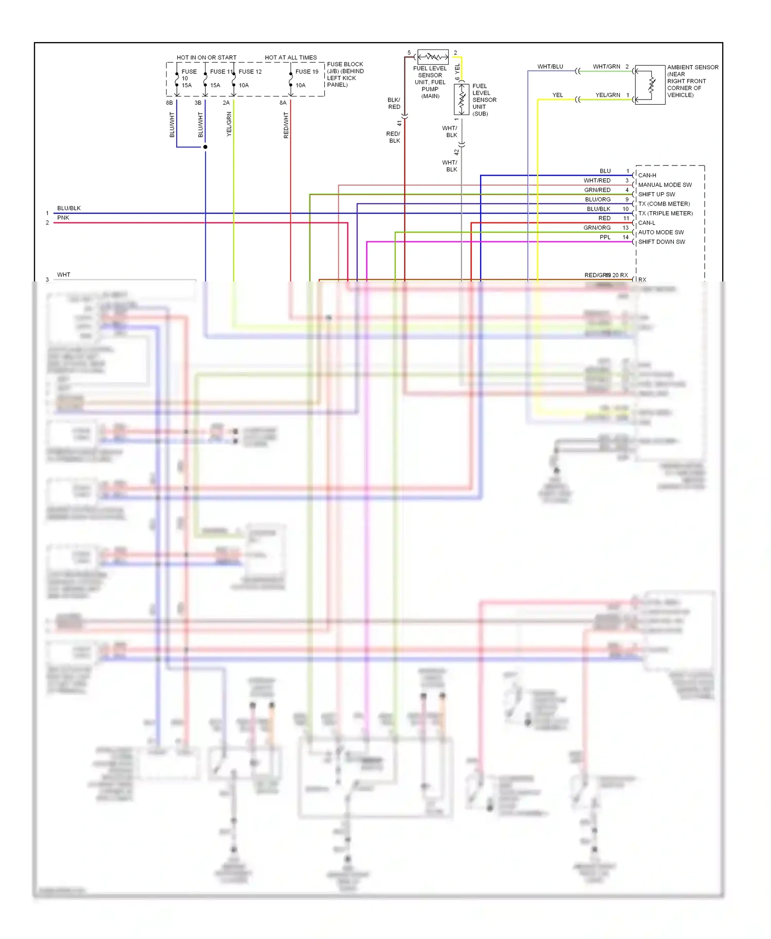 Wiring diagram dn position select switch for Nissan 350Z I (2002-2005) (1 of 1)