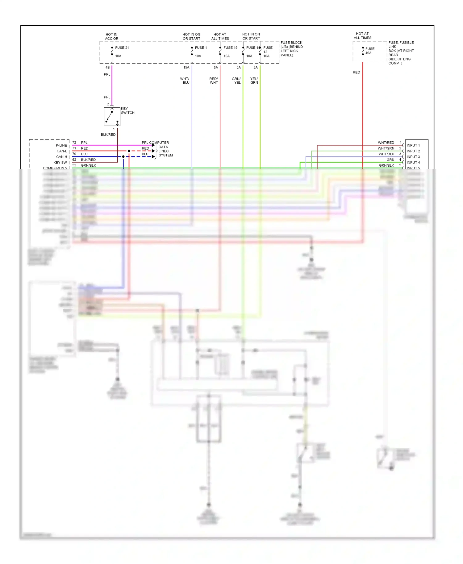Wiring diagram ppl computer data lines system for Nissan 350Z I (2002-2005) (1 of 2)