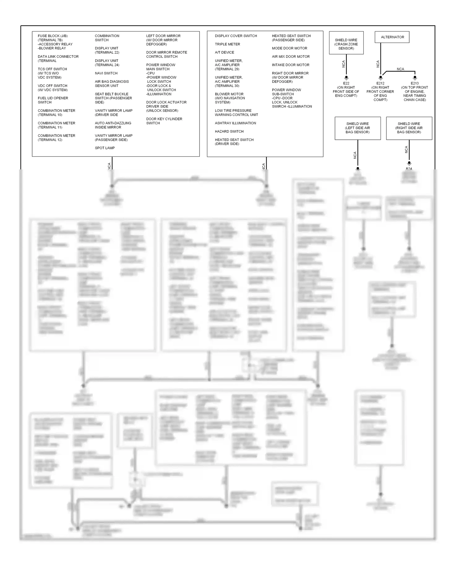 Wiring diagram steering angle sensor for Nissan 350Z I (2002-2005) (1 of 1)