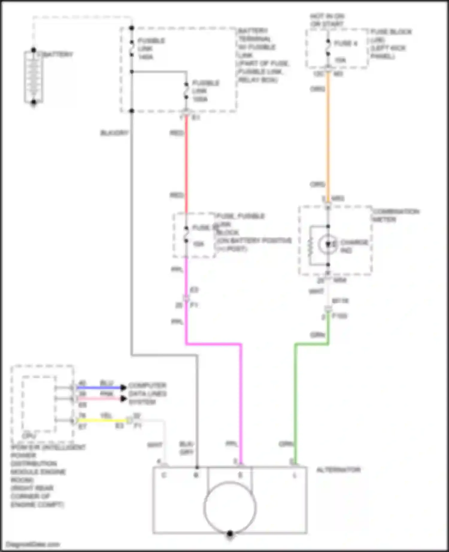 370Z Nissan I facelift (2012-2020): Charging circuit