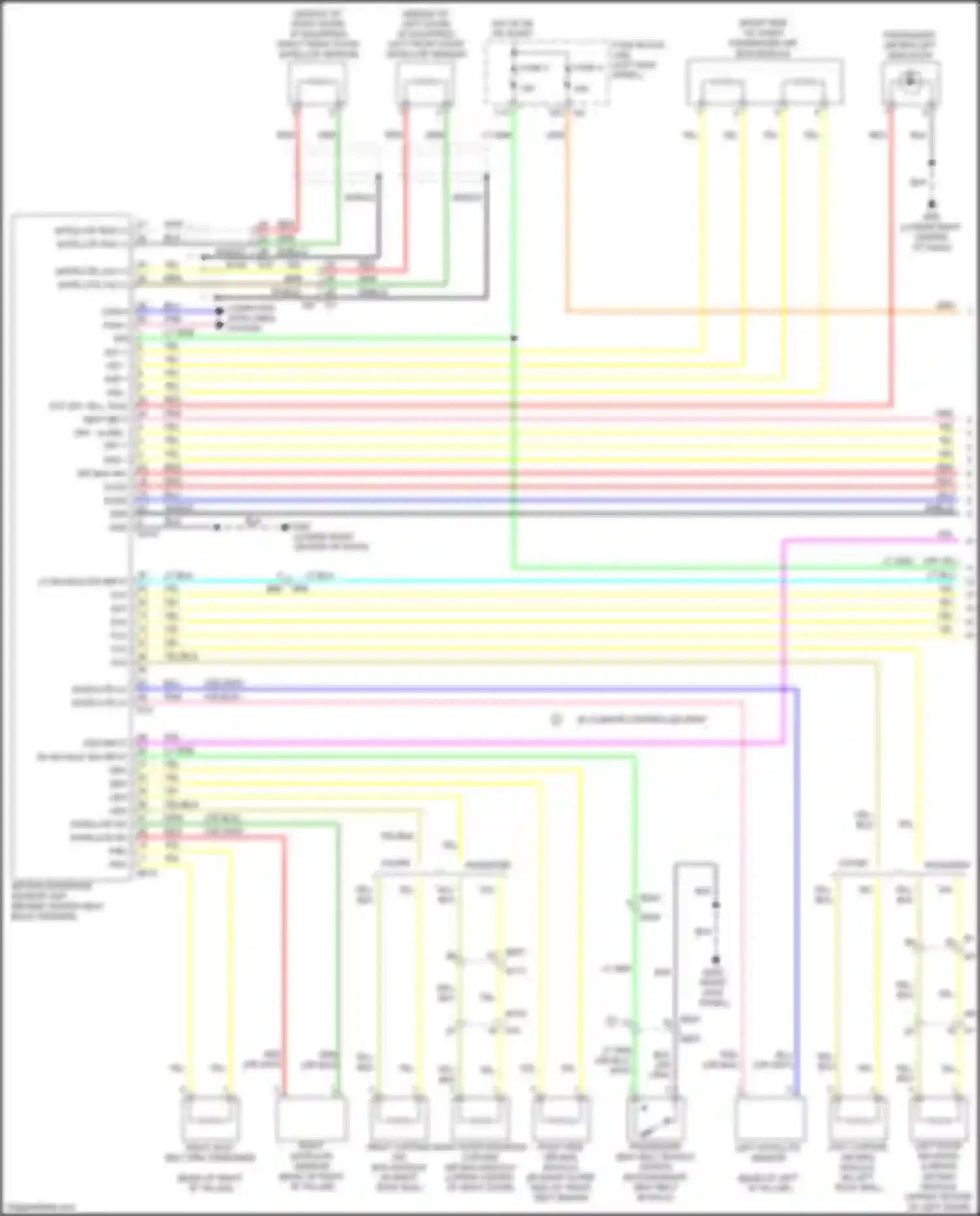 370Z Nissan I facelift (2012-2020): Supplemental restraints circuit (1 of 2)