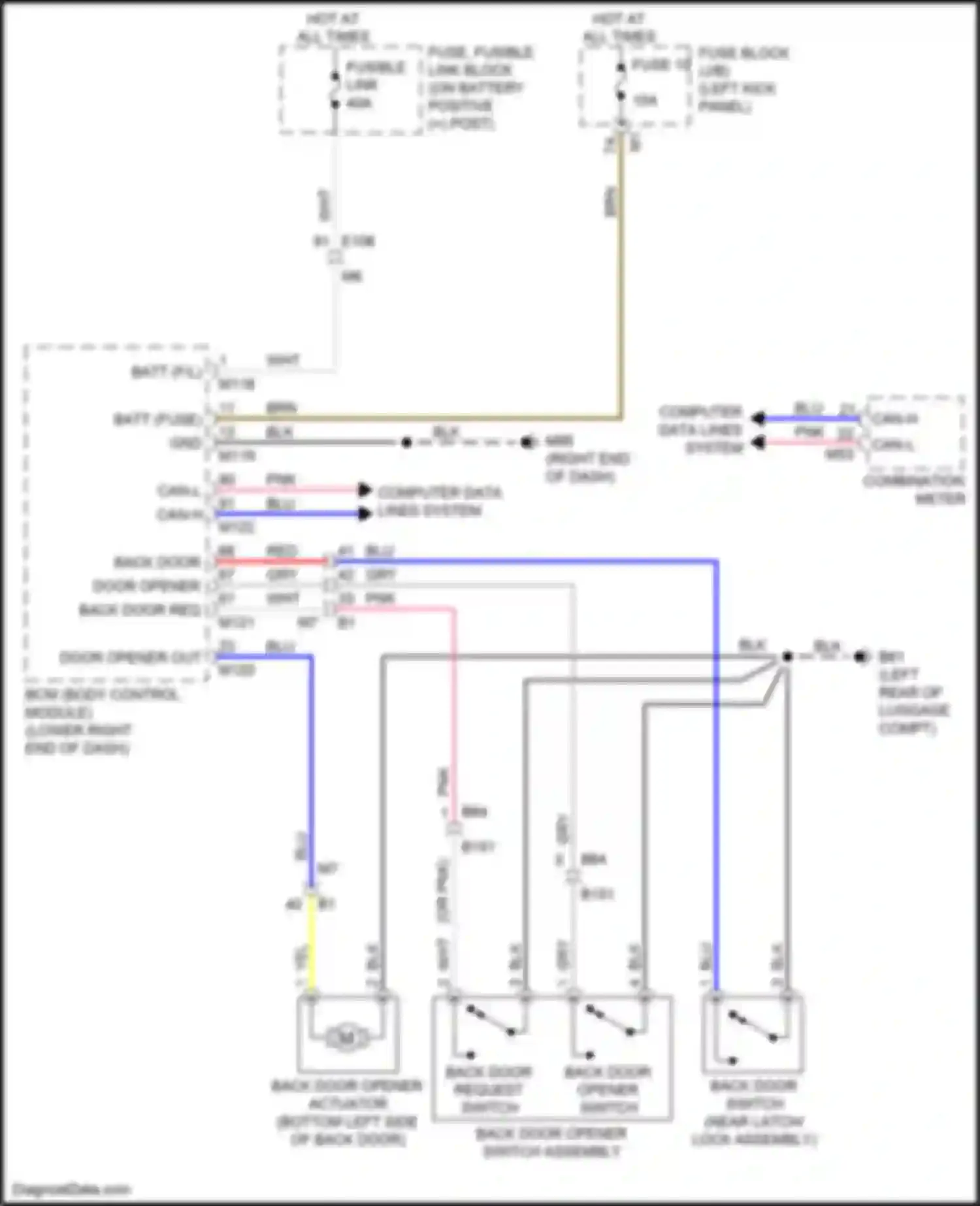Wiring diagram combination meter for Nissan 370Z I facelift (2012-2020) (1 of 28)