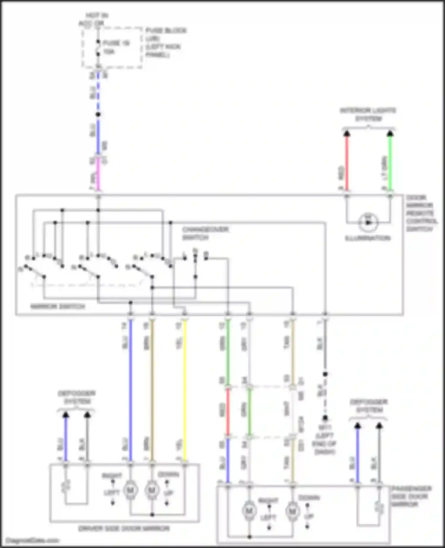 Wiring diagram defogger system for Nissan 370Z I facelift (2012-2020) (3 of 5)
