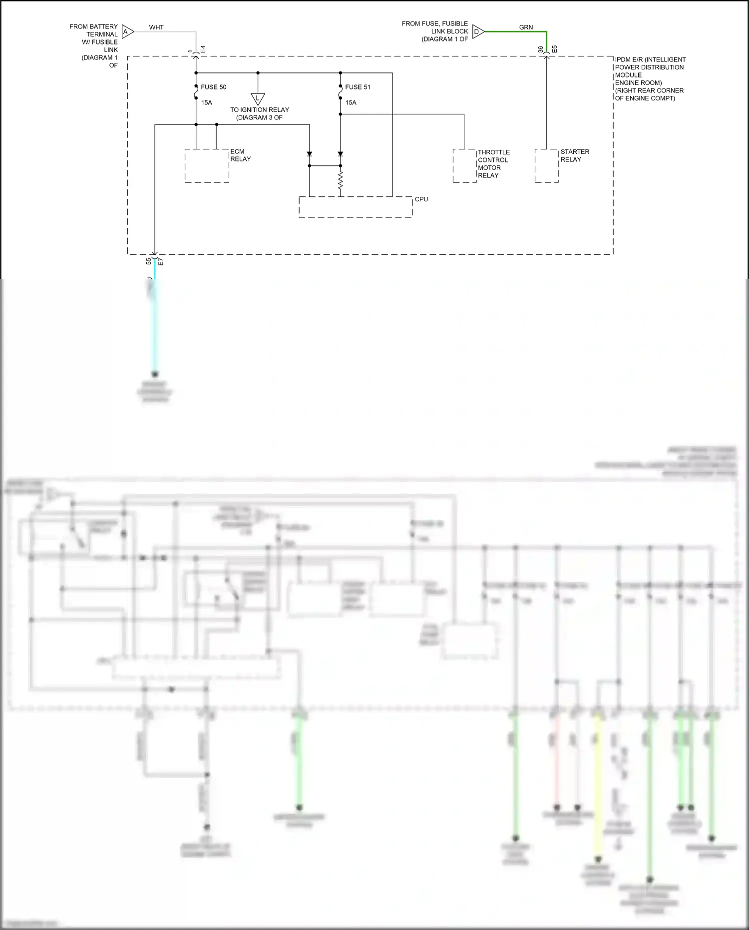 Wiring diagram engine controls system for Nissan 370Z I facelift (2012-2020) (4 of 4)