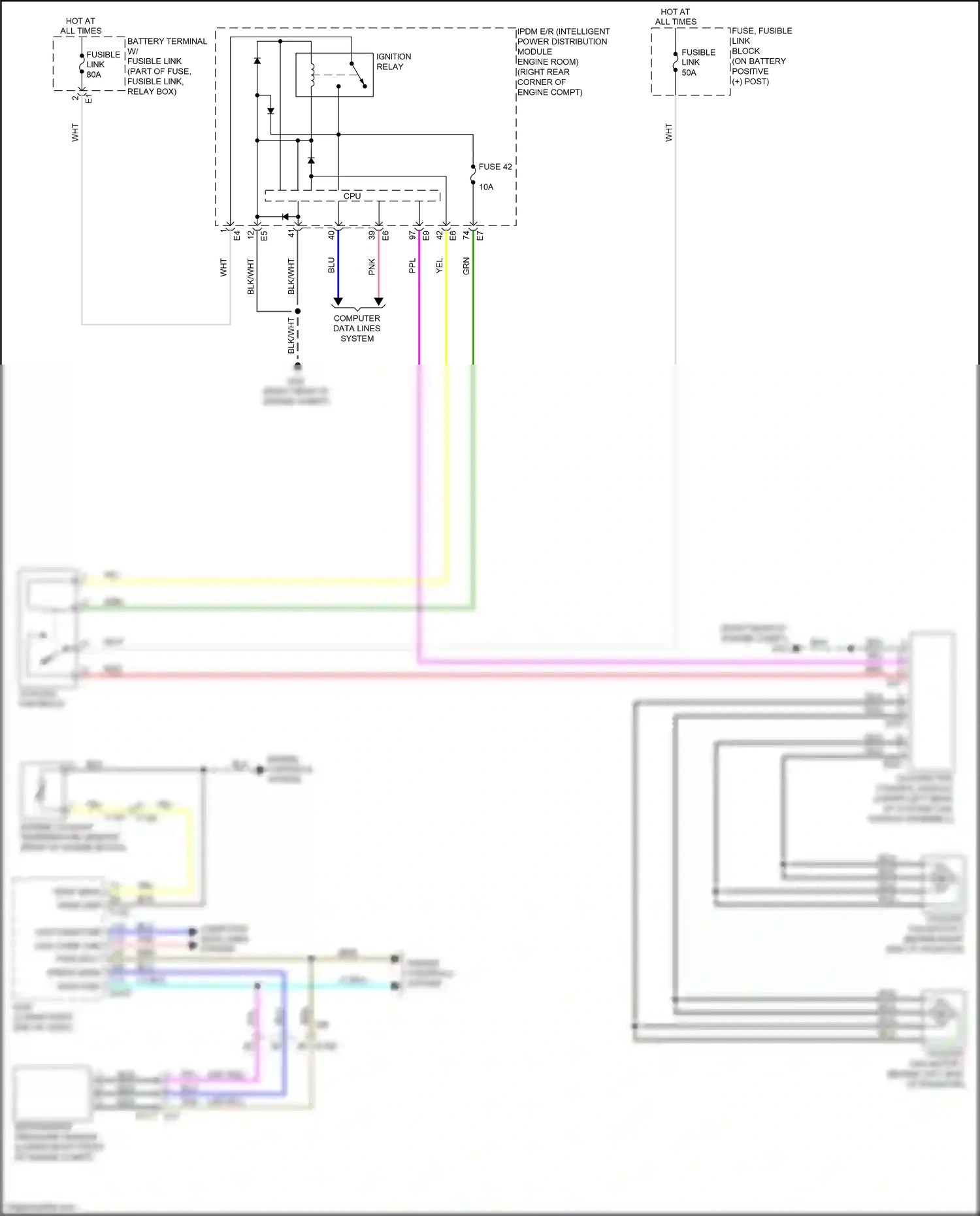 Wiring diagram engine controls system for Nissan 370Z I facelift (2012-2020) (2 of 4)
