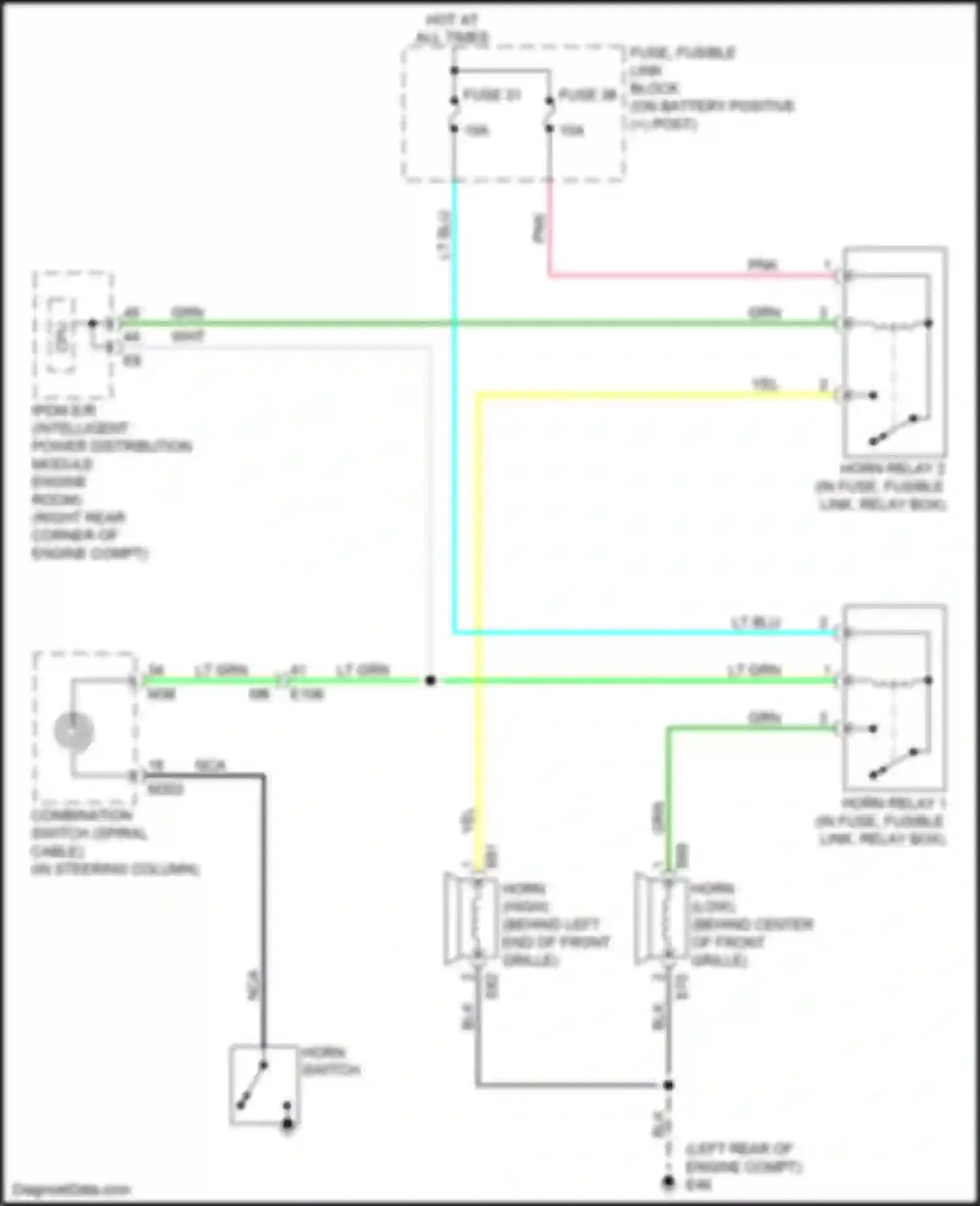 Wiring diagram fuse, fusible link block for Nissan 370Z I facelift (2012-2020) (26 of 32)