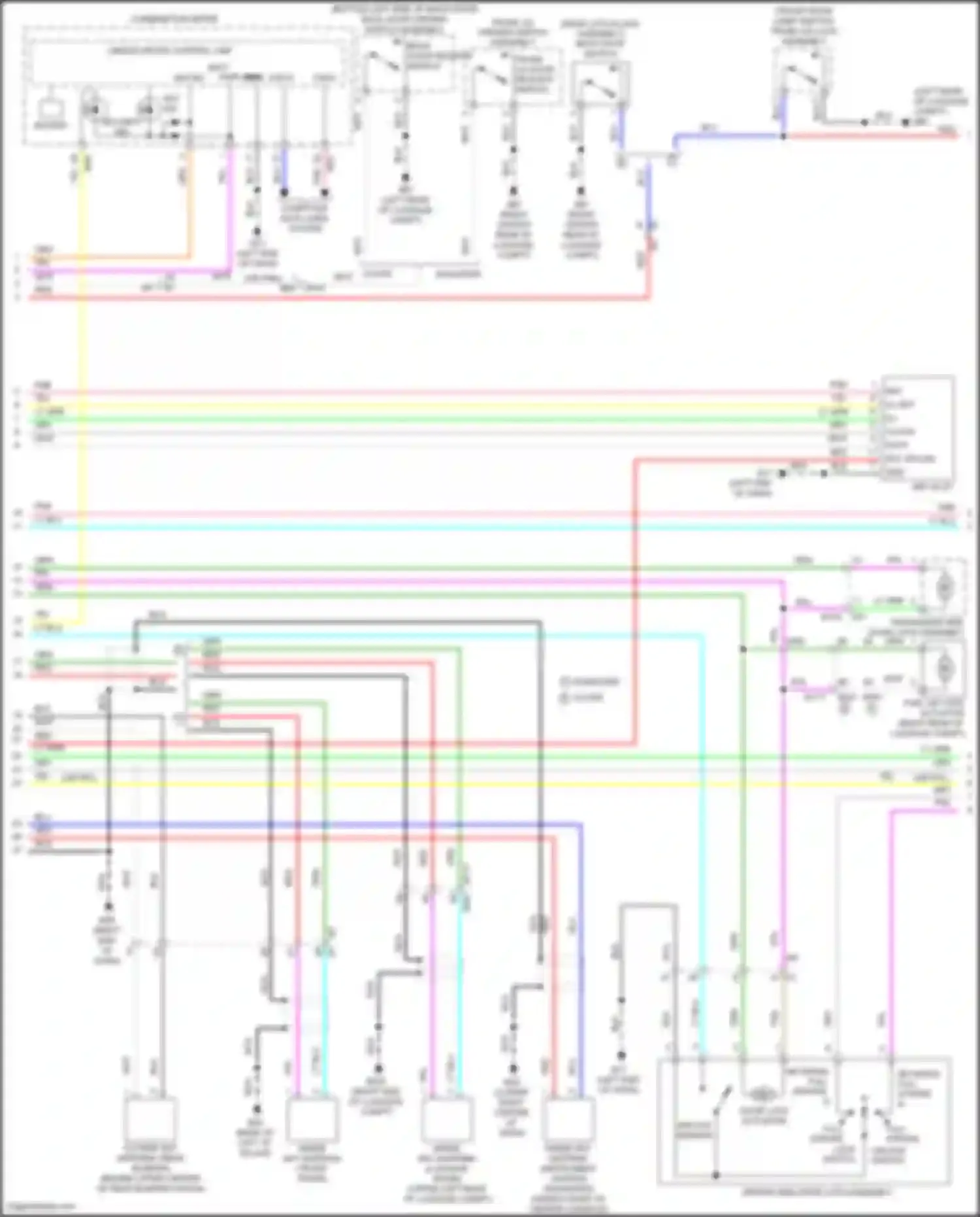 Wiring diagram lock switch unlock switch for Nissan 370Z I facelift (2012-2020) (1 of 2)