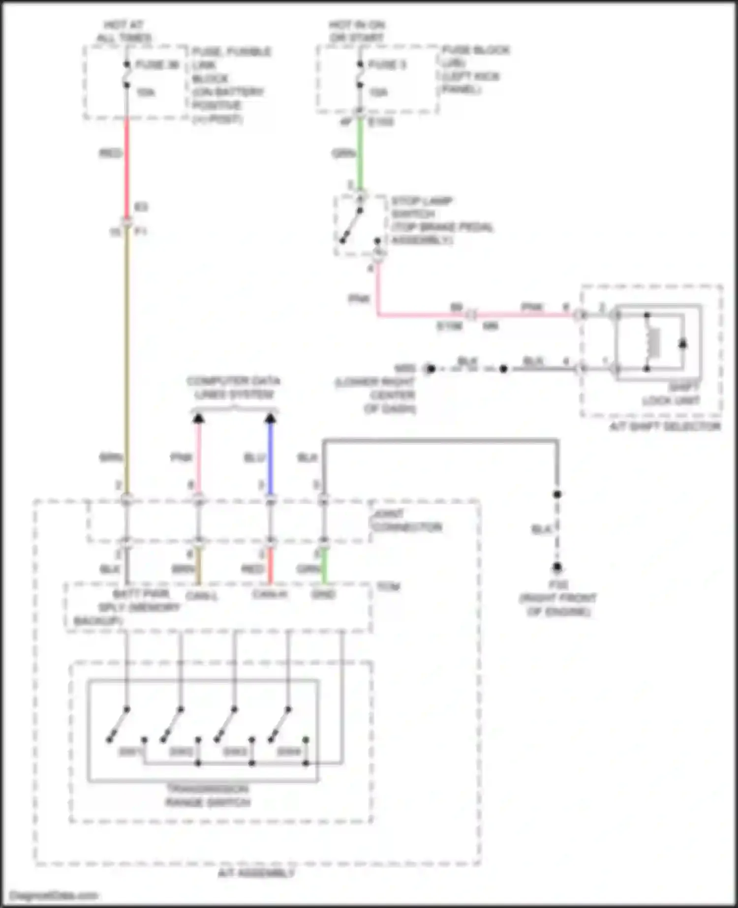 Wiring diagram (right front of engine for Nissan 370Z I facelift (2012-2020) (2 of 4)