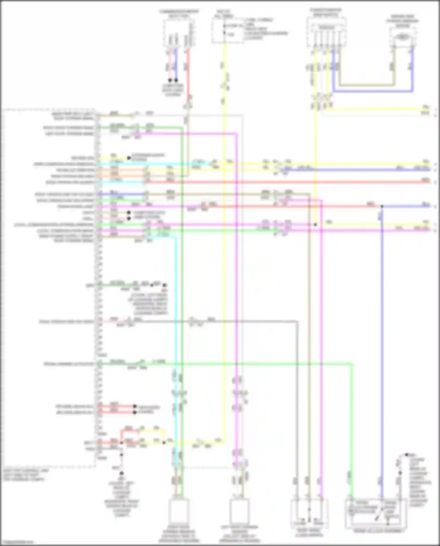 Wiring diagram roof status sig audio for Nissan 370Z I facelift (2012-2020) (2 of 4)