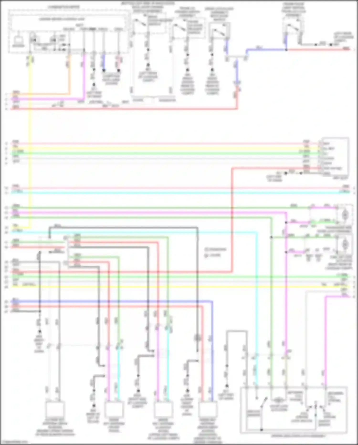 Wiring diagram trunk lid opener switch assembly for Nissan 370Z I facelift (2012-2020) (1 of 3)
