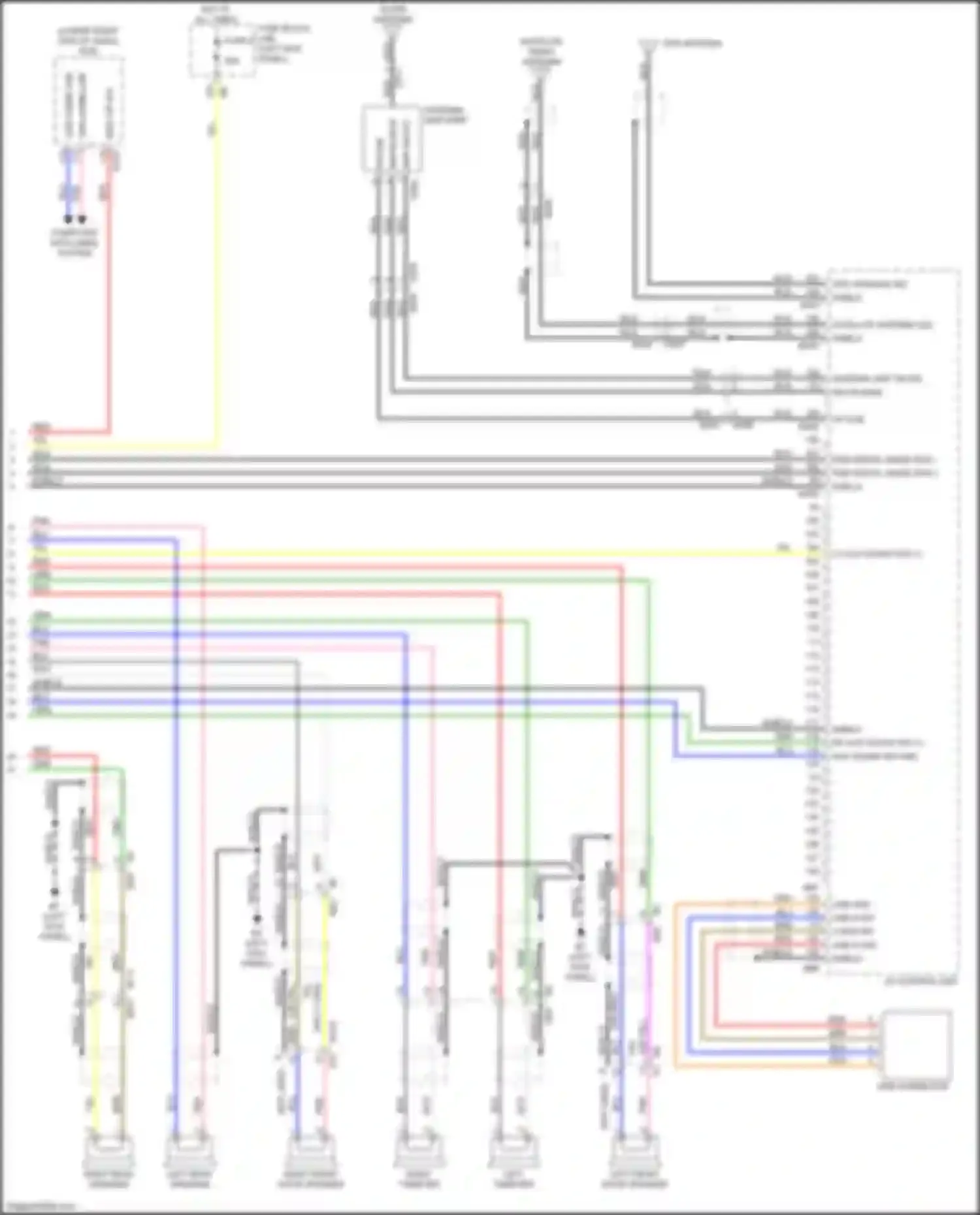 Wiring diagram usb connector for Nissan 370Z I facelift (2012-2020) (1 of 4)