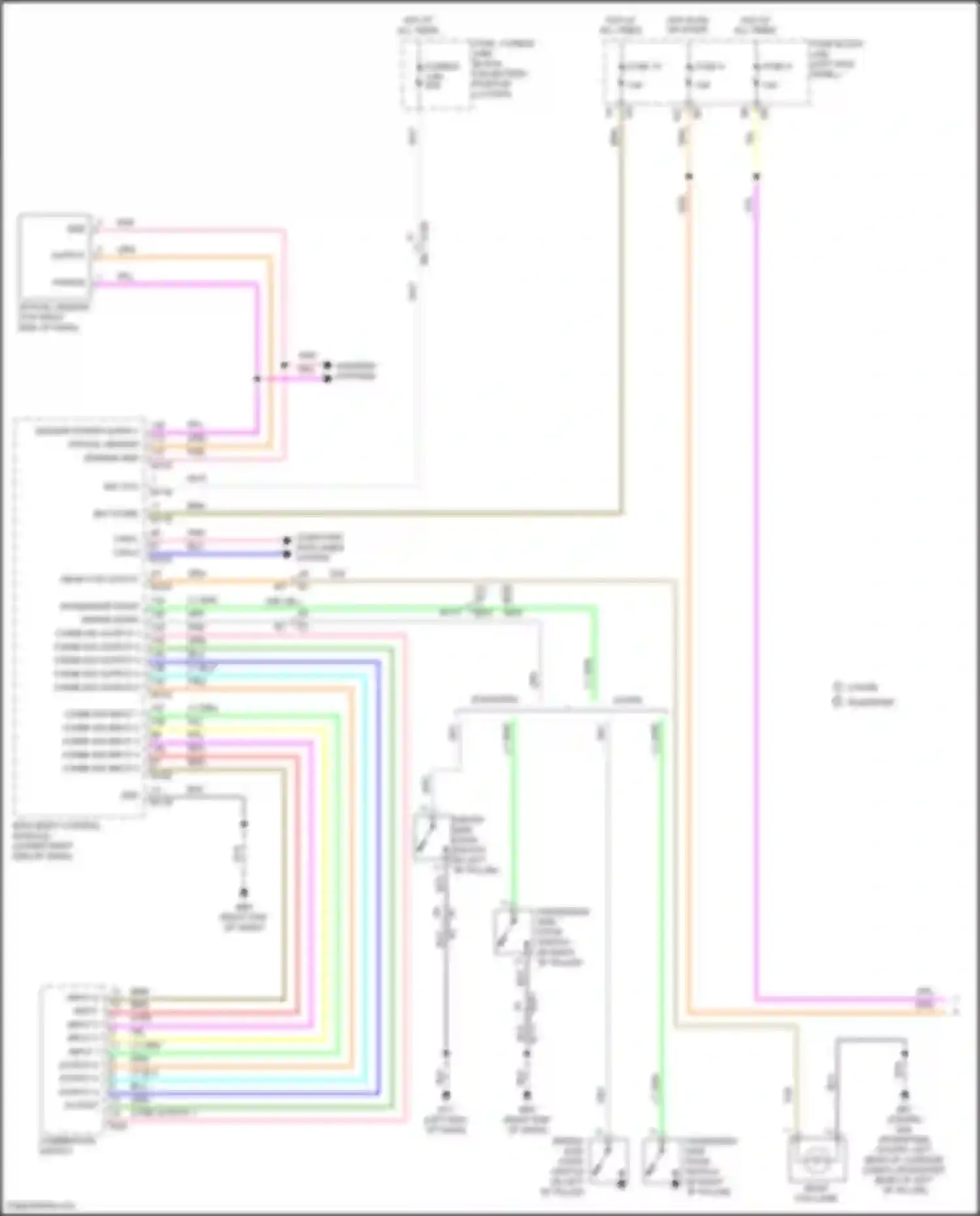 Wiring diagram warning systems for Nissan 370Z I facelift (2012-2020) (2 of 4)