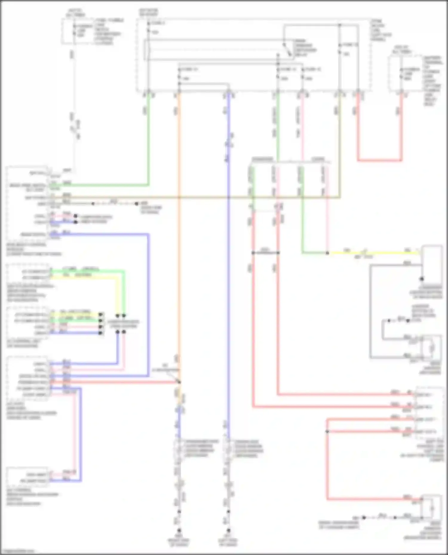 Wiring diagram w/o navigation for Nissan 370Z I facelift (2012-2020) (1 of 2)