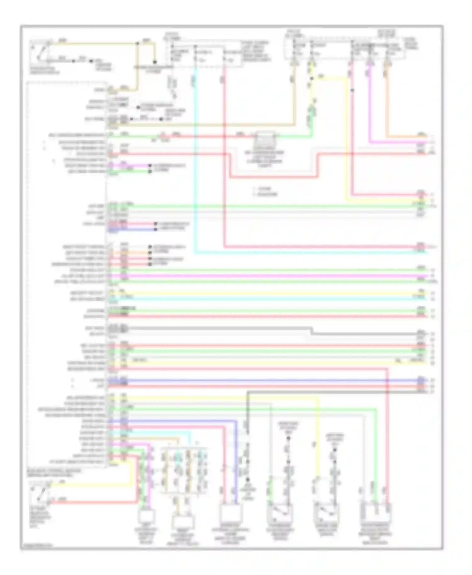 370Z Nissan I (2008-2014): Power door locks circuit, with intelligent key unit (1 of 3)