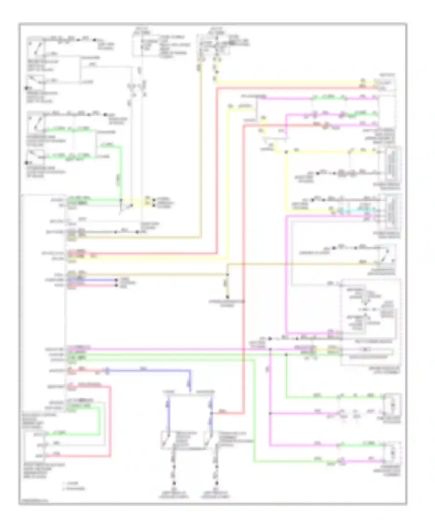 370Z Nissan I (2008-2014): Power door locks circuit, without intelligent key unit