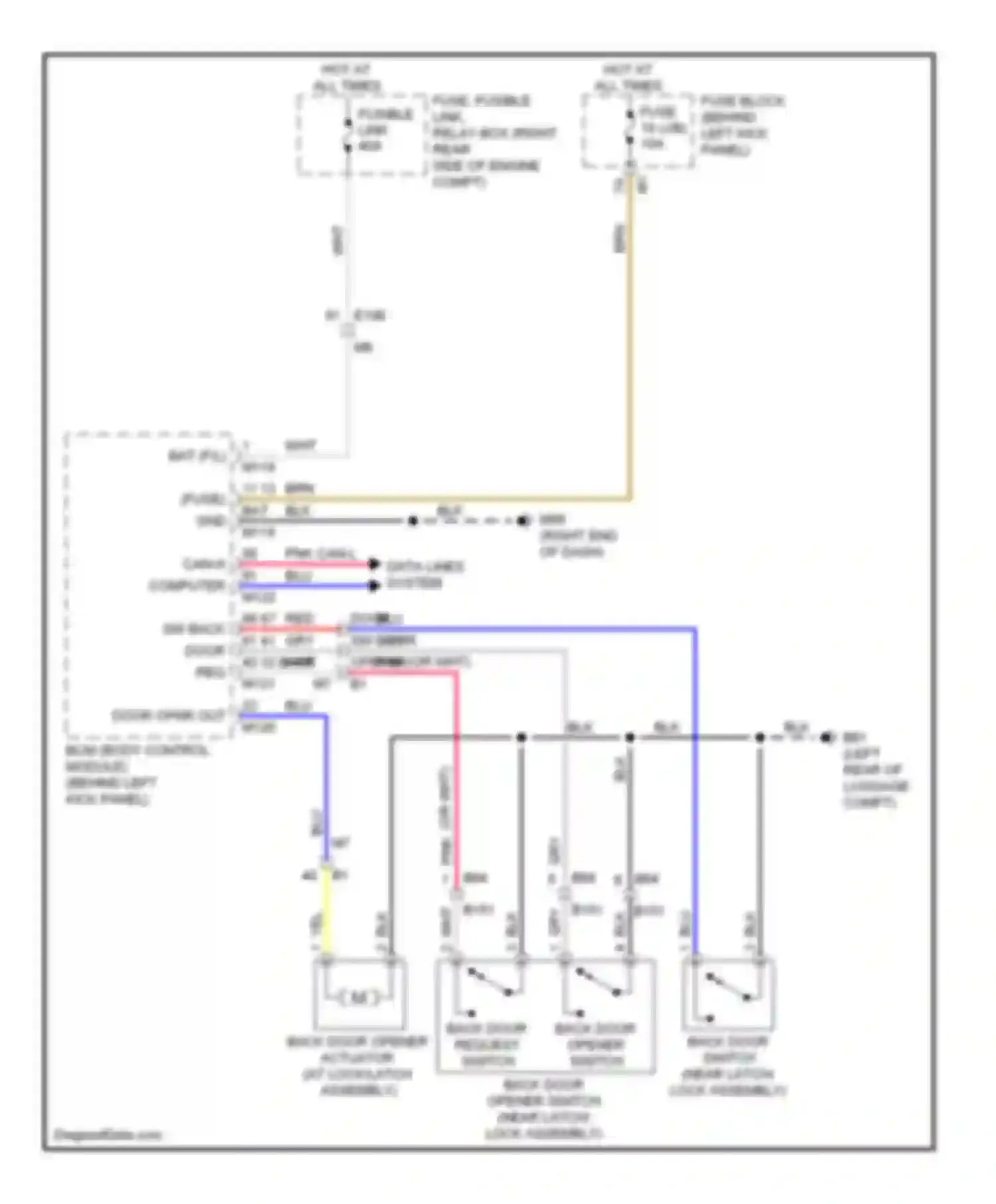 370Z Nissan I (2008-2014): Back door opener circuit, coupe
