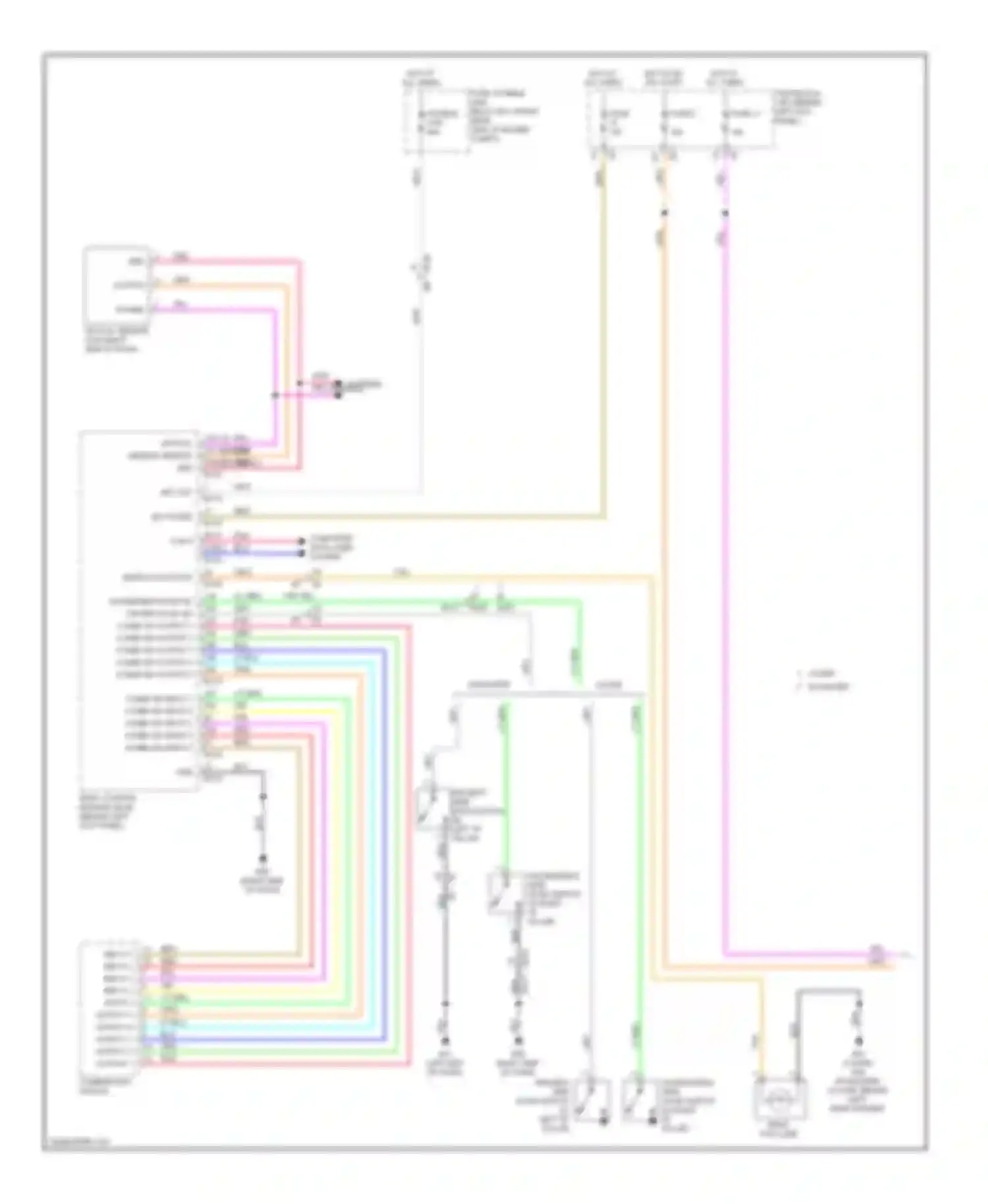Wiring diagram combination switch for Nissan 370Z I (2008-2014) (3 of 7)