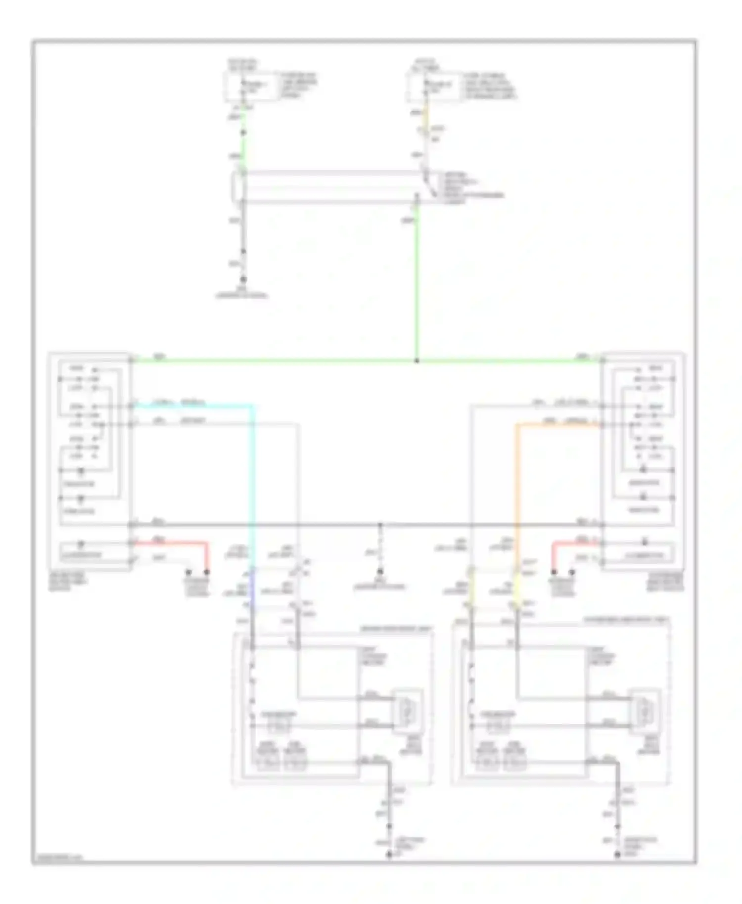 Wiring diagram driver side heated seat switch for Nissan 370Z I (2008-2014) (2 of 2)